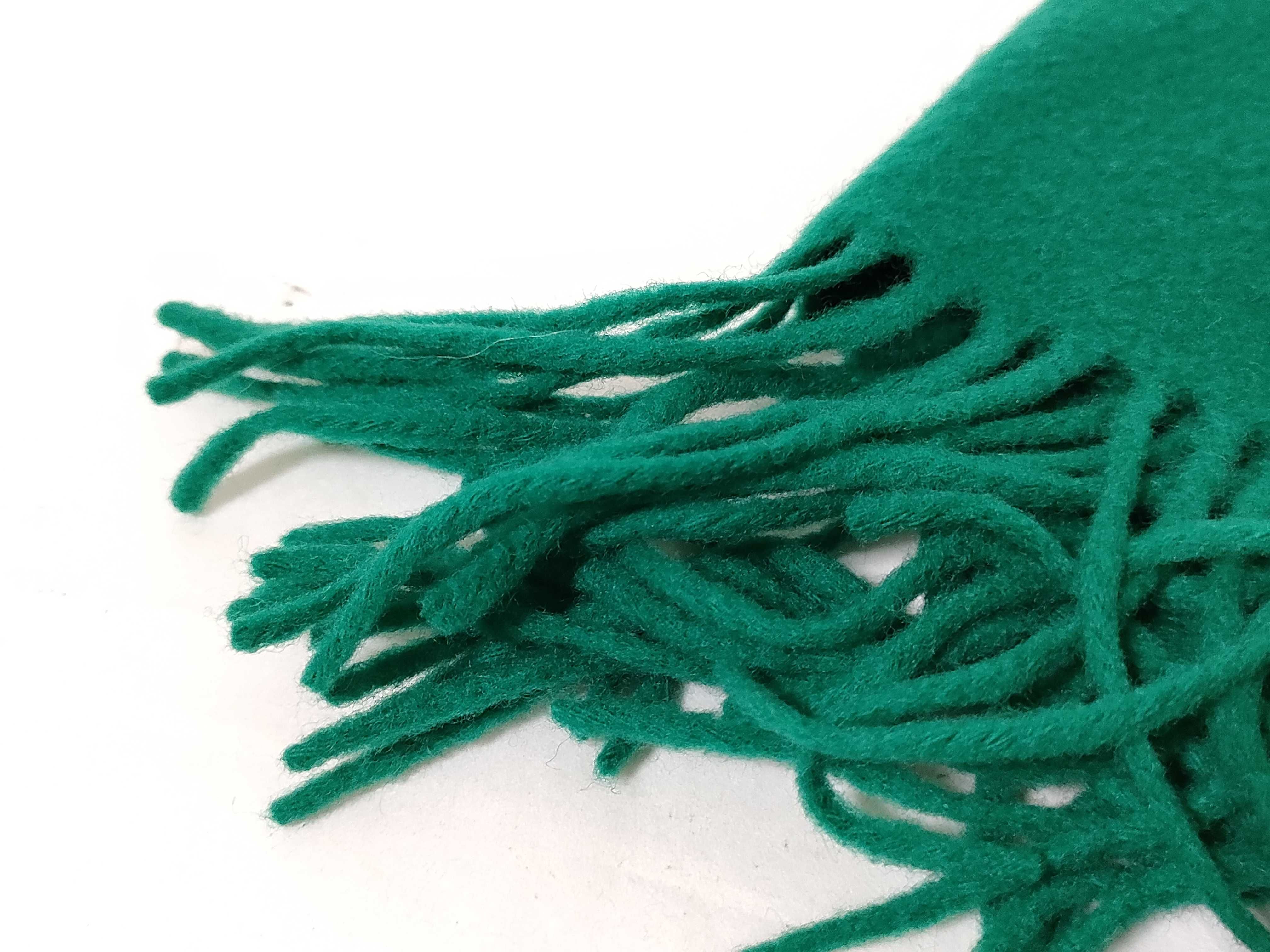 Christian Dior Forest Green Wool Scarf with Monogram