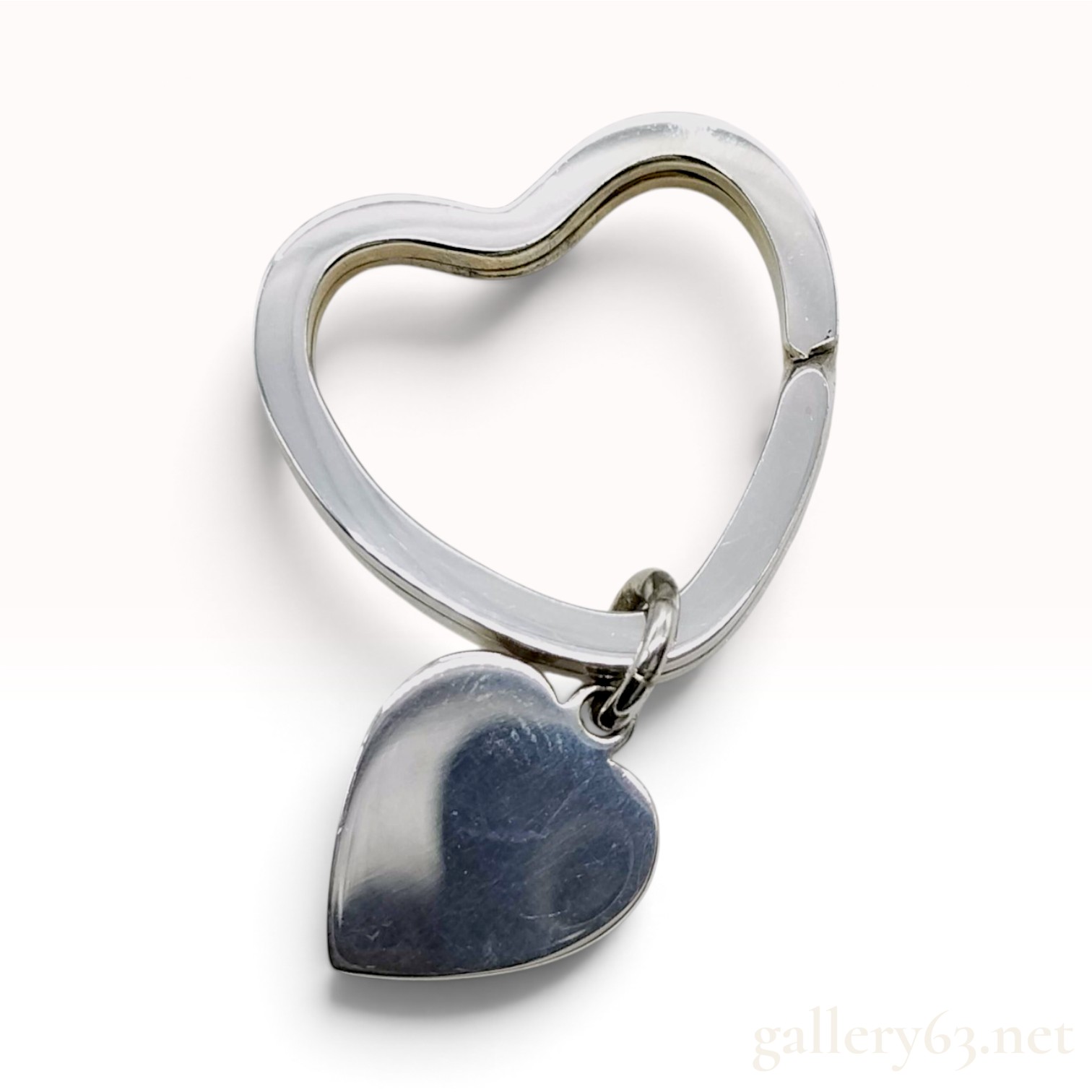 Tiffany and Co. Sterling Silver Heart Keyring with Box