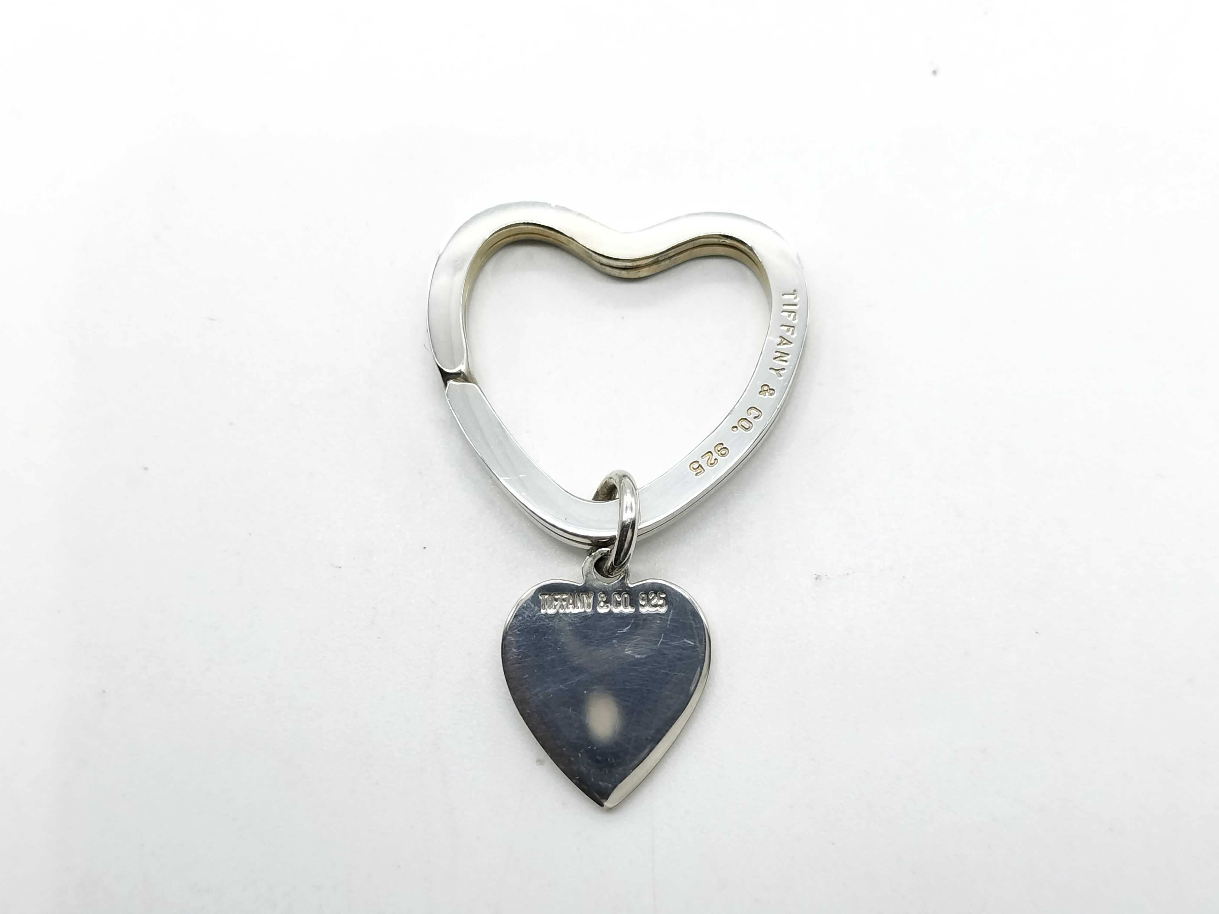 Tiffany and Co. Sterling Silver Heart Keyring with Box