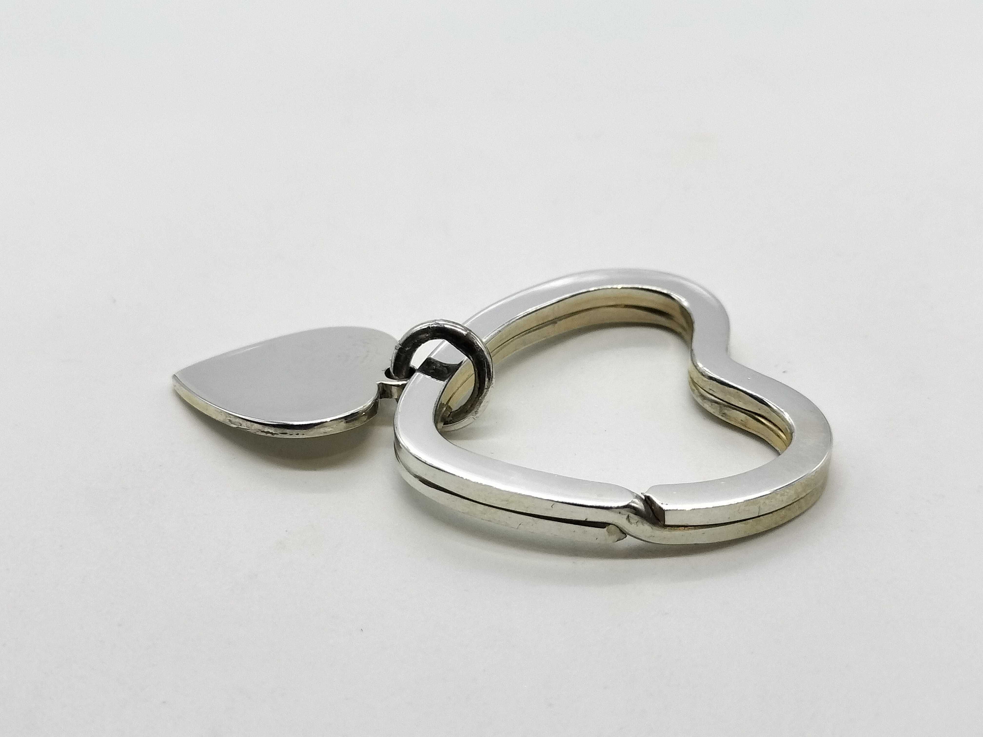 Tiffany and Co. Sterling Silver Heart Keyring with Box
