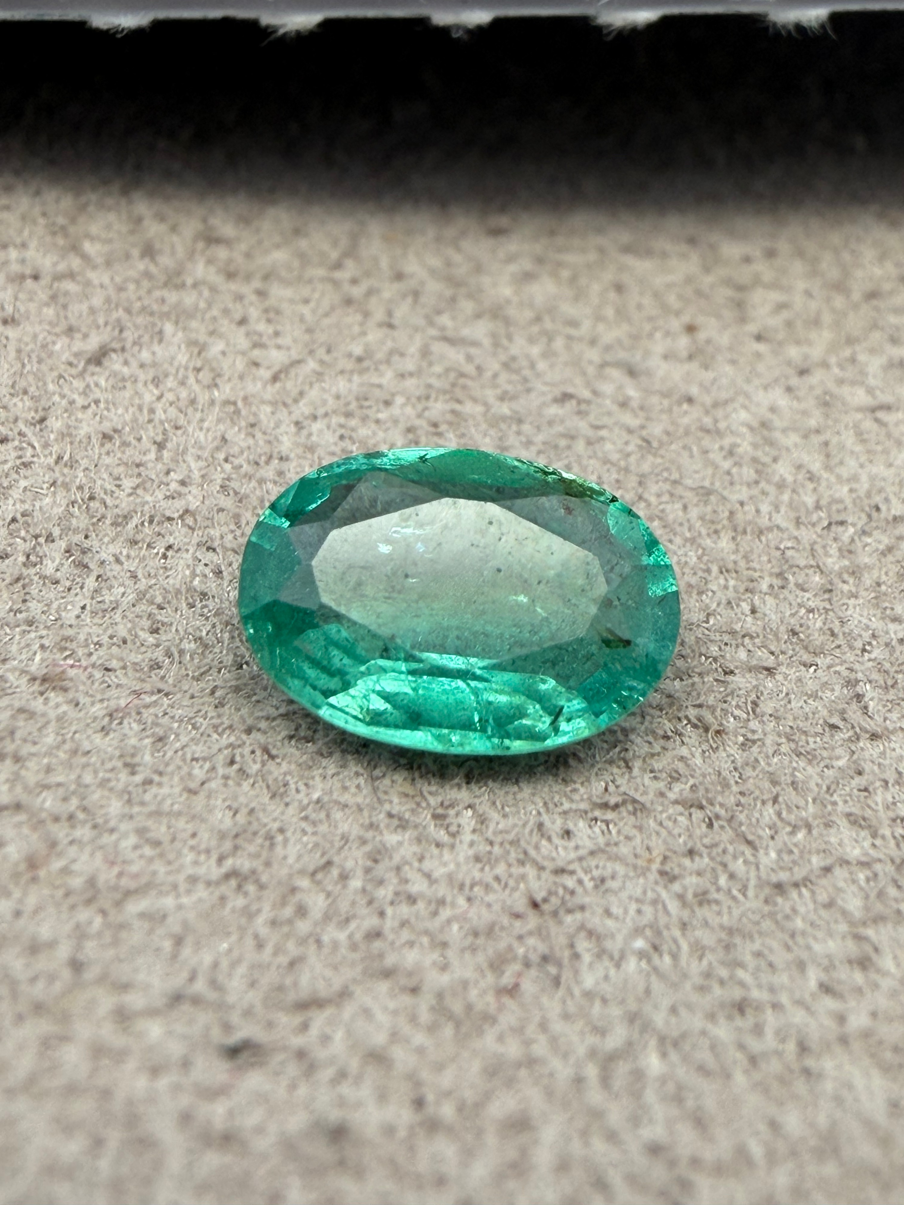 0.40ct Zambian Oval Emerald with Certificate Card
