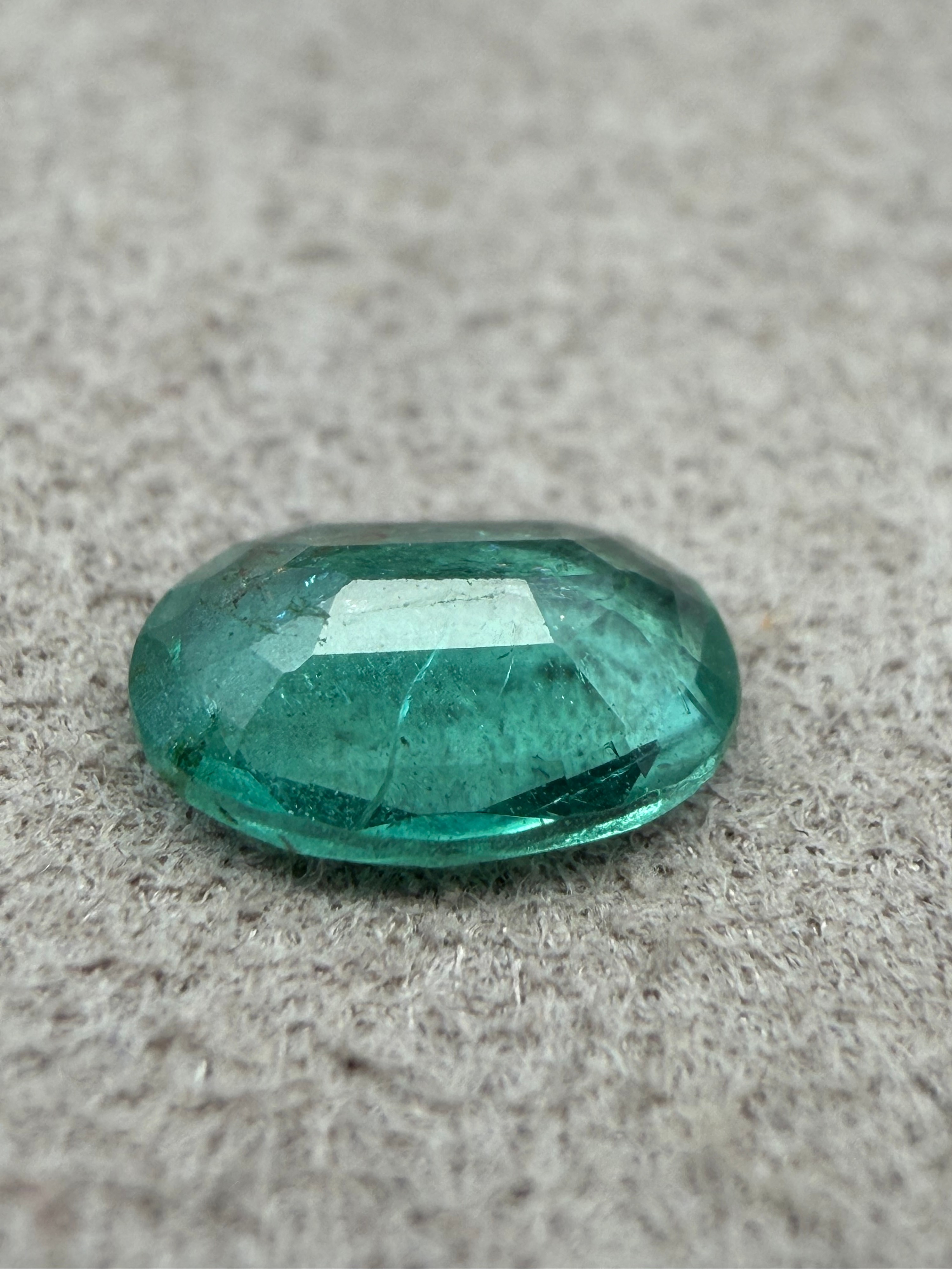 0.40ct Zambian Oval Emerald with Certificate Card