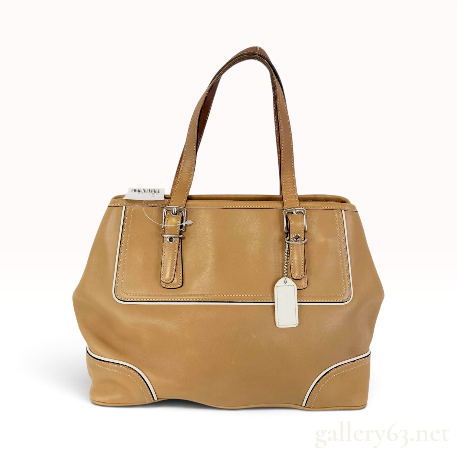Coach Hamptons Tan Leather Tote Bag