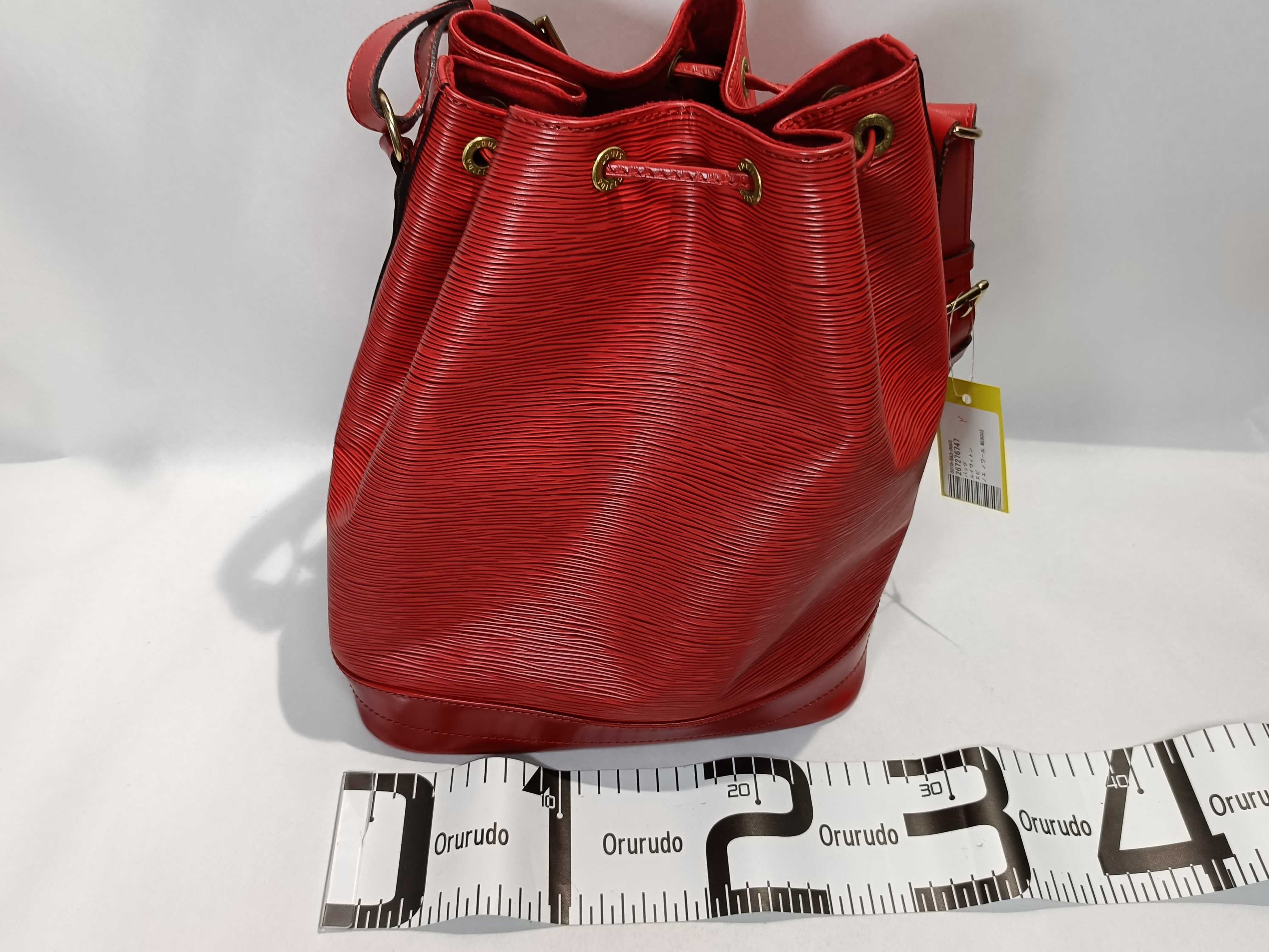 Louis Vuitton Petit Noe Red Epi Leather Bucket Bag