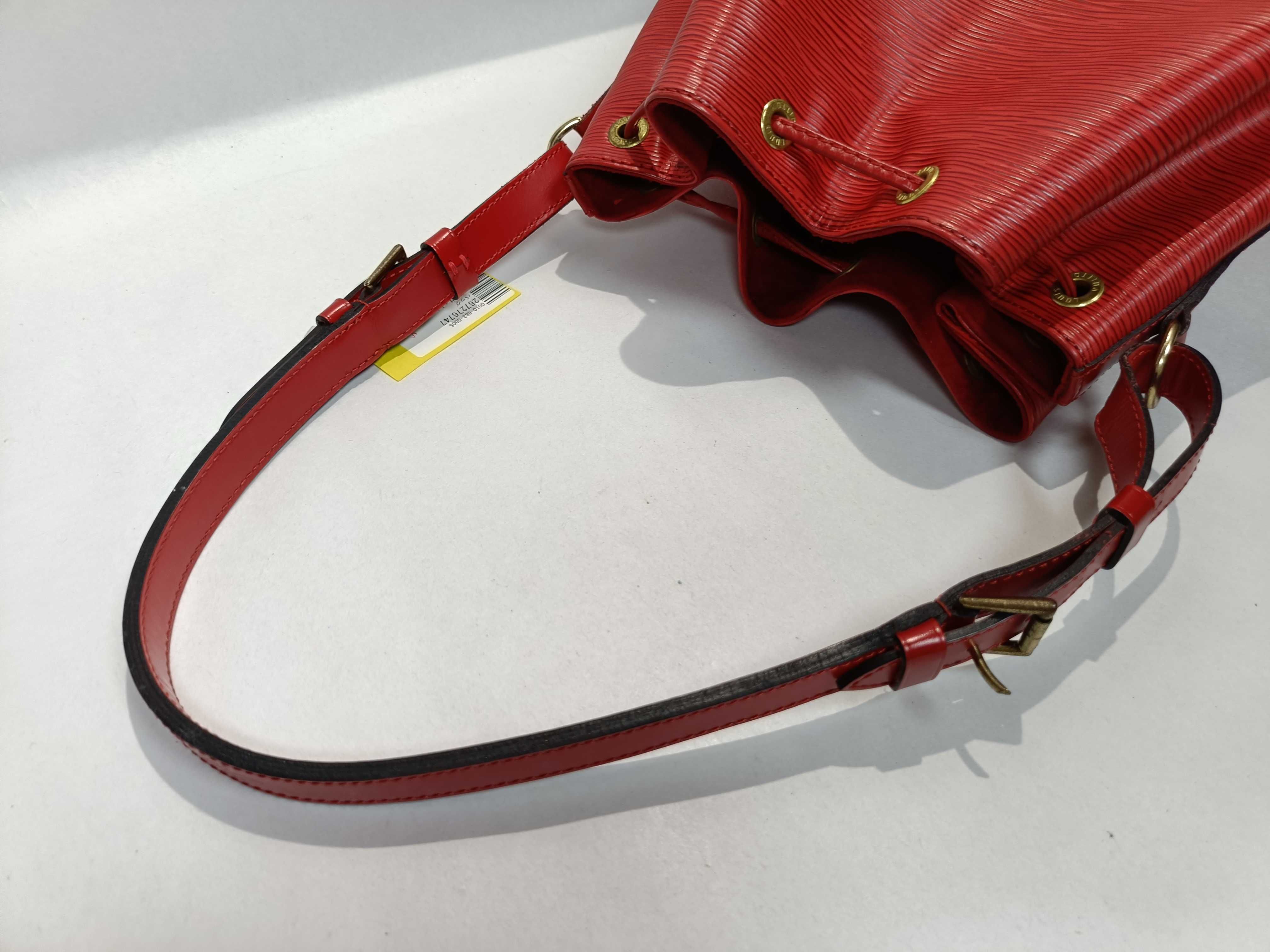 Louis Vuitton Petit Noe Red Epi Leather Bucket Bag