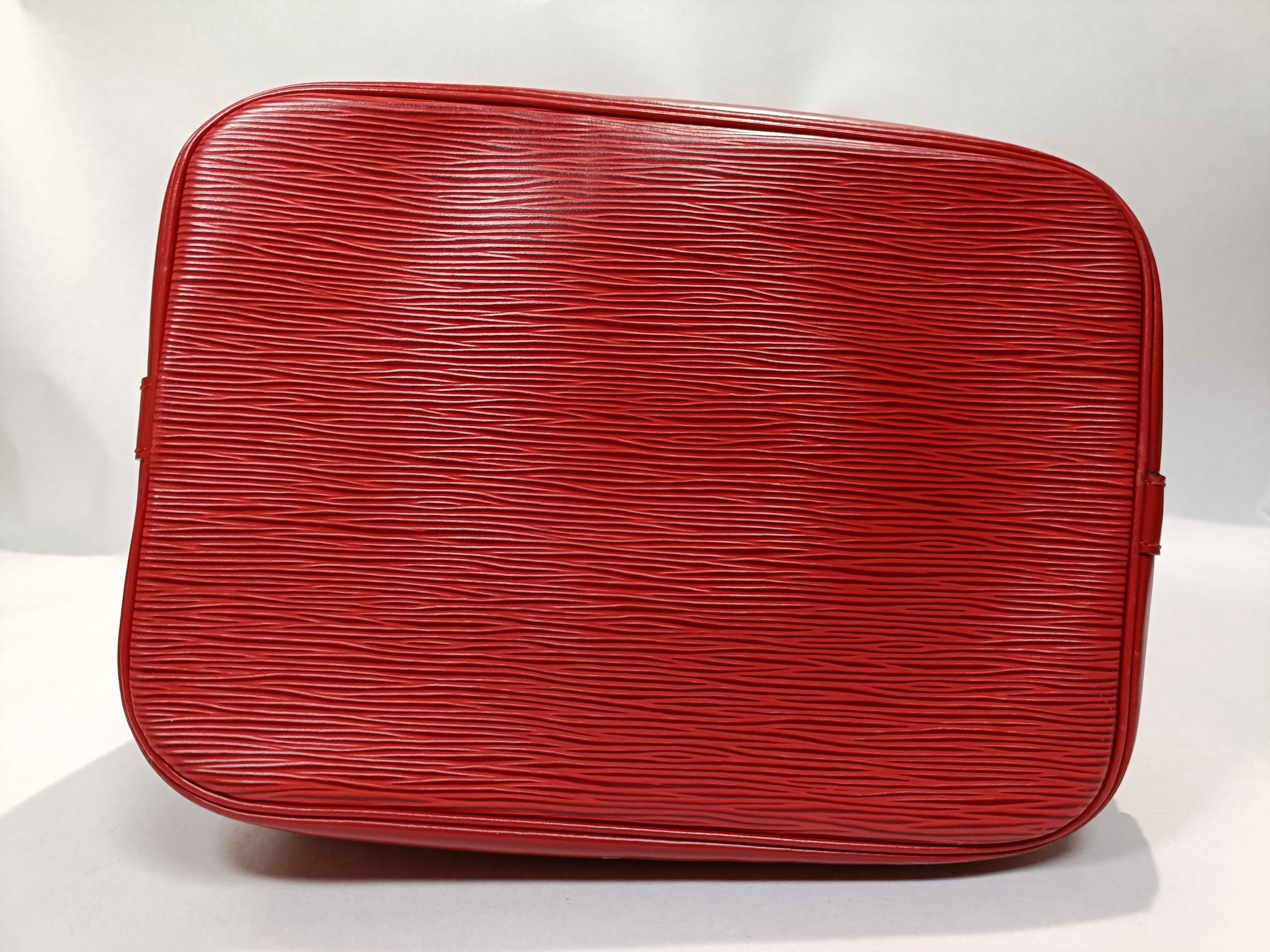 Louis Vuitton Petit Noe Red Epi Leather Bucket Bag