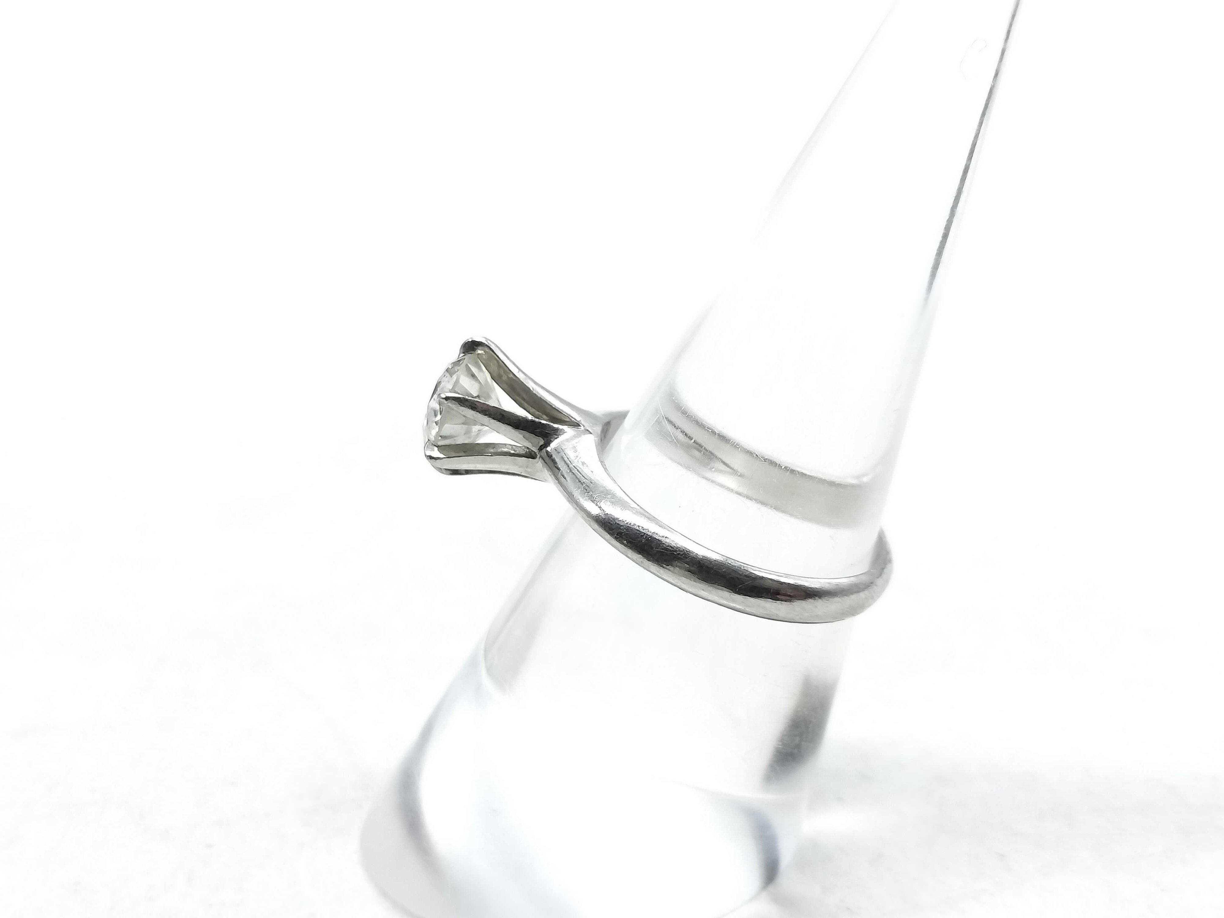 Vintage 1.21ct Natural Diamond and Pm900 (Platinum/Palladium) Solitaire Ring