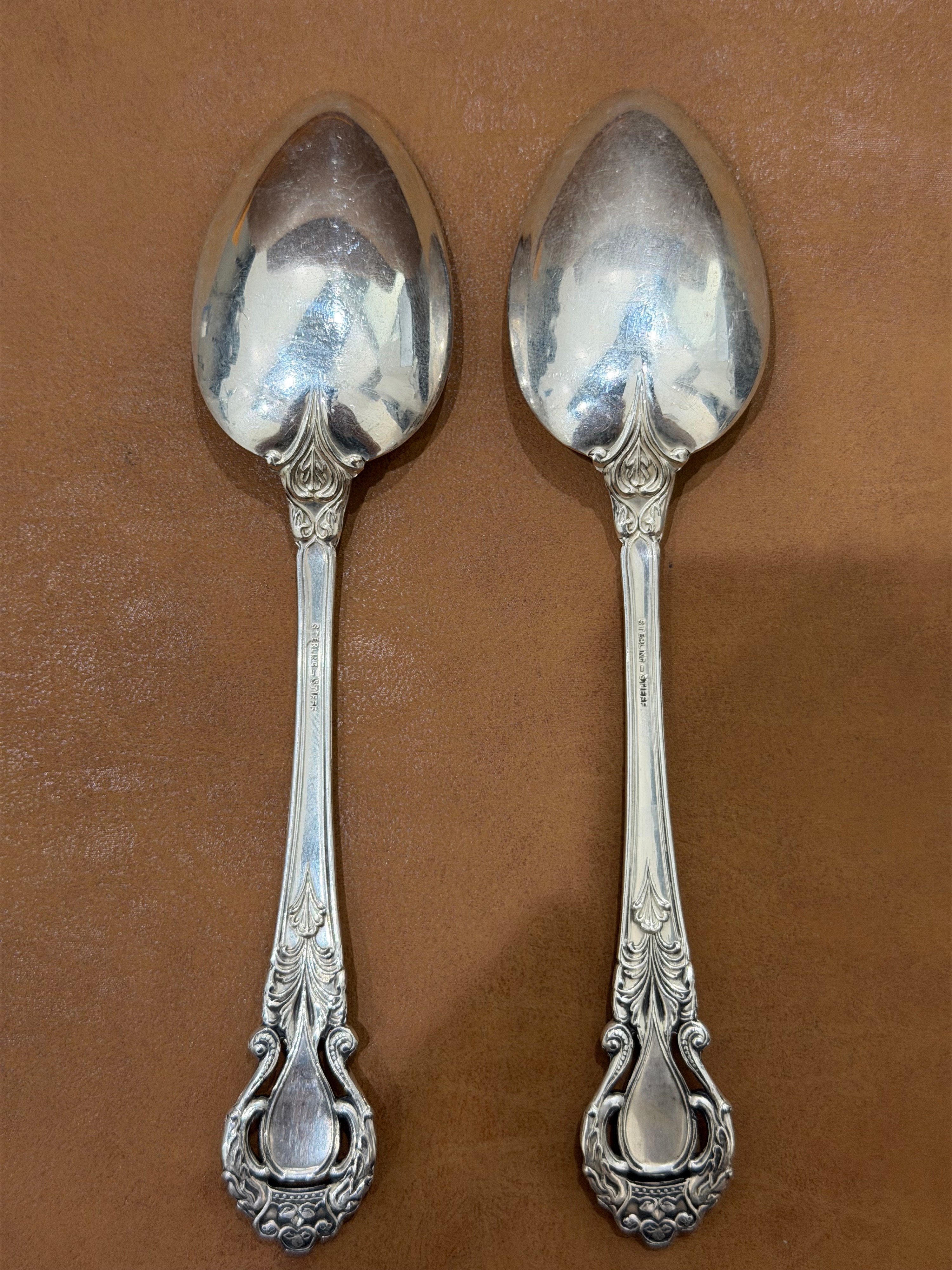 Stieff Sterling Silver Pierced Handle Spoons 86.7g