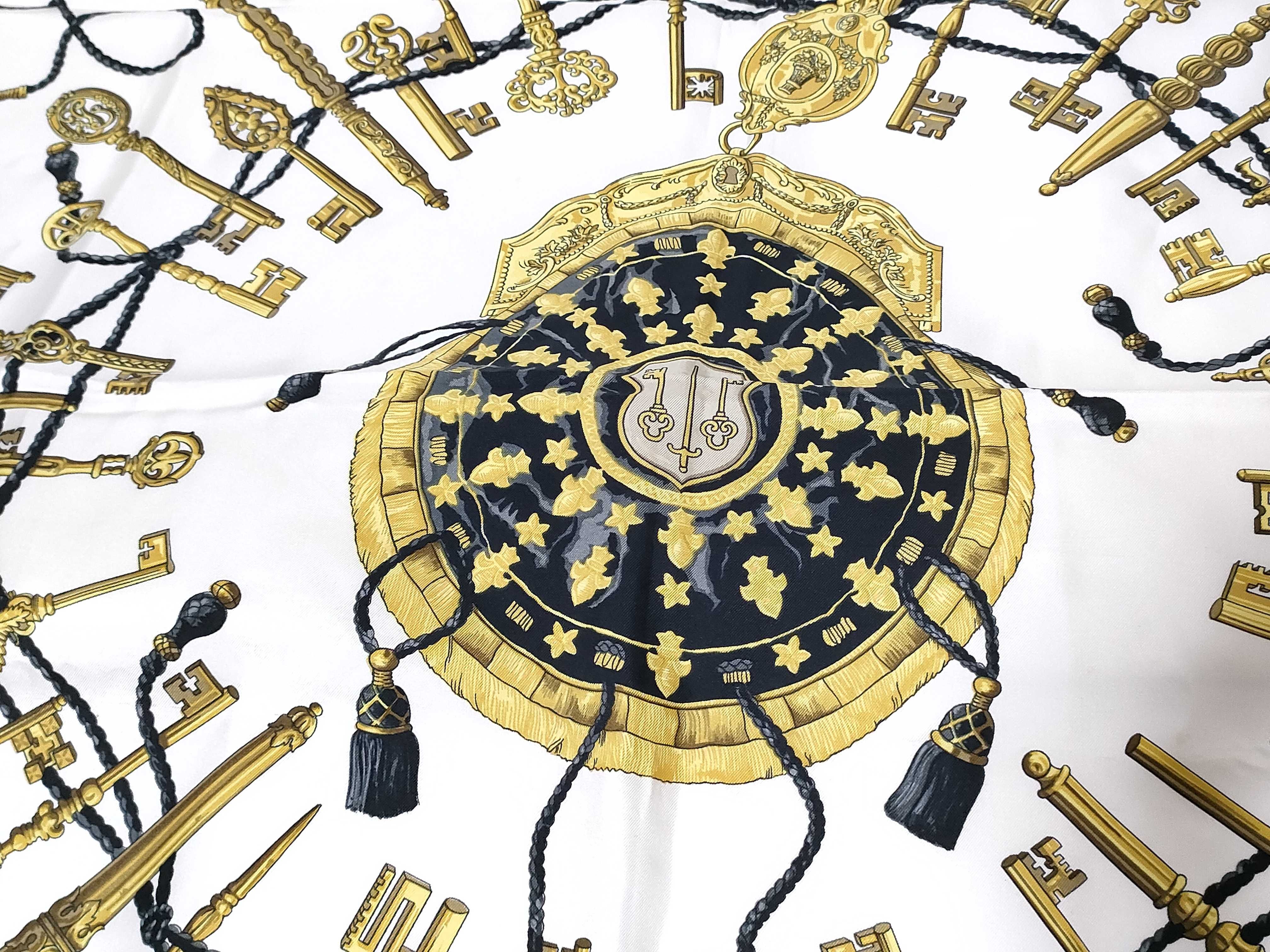 Vintage Hermes Les Cles (The Keys) Silk Carre 90