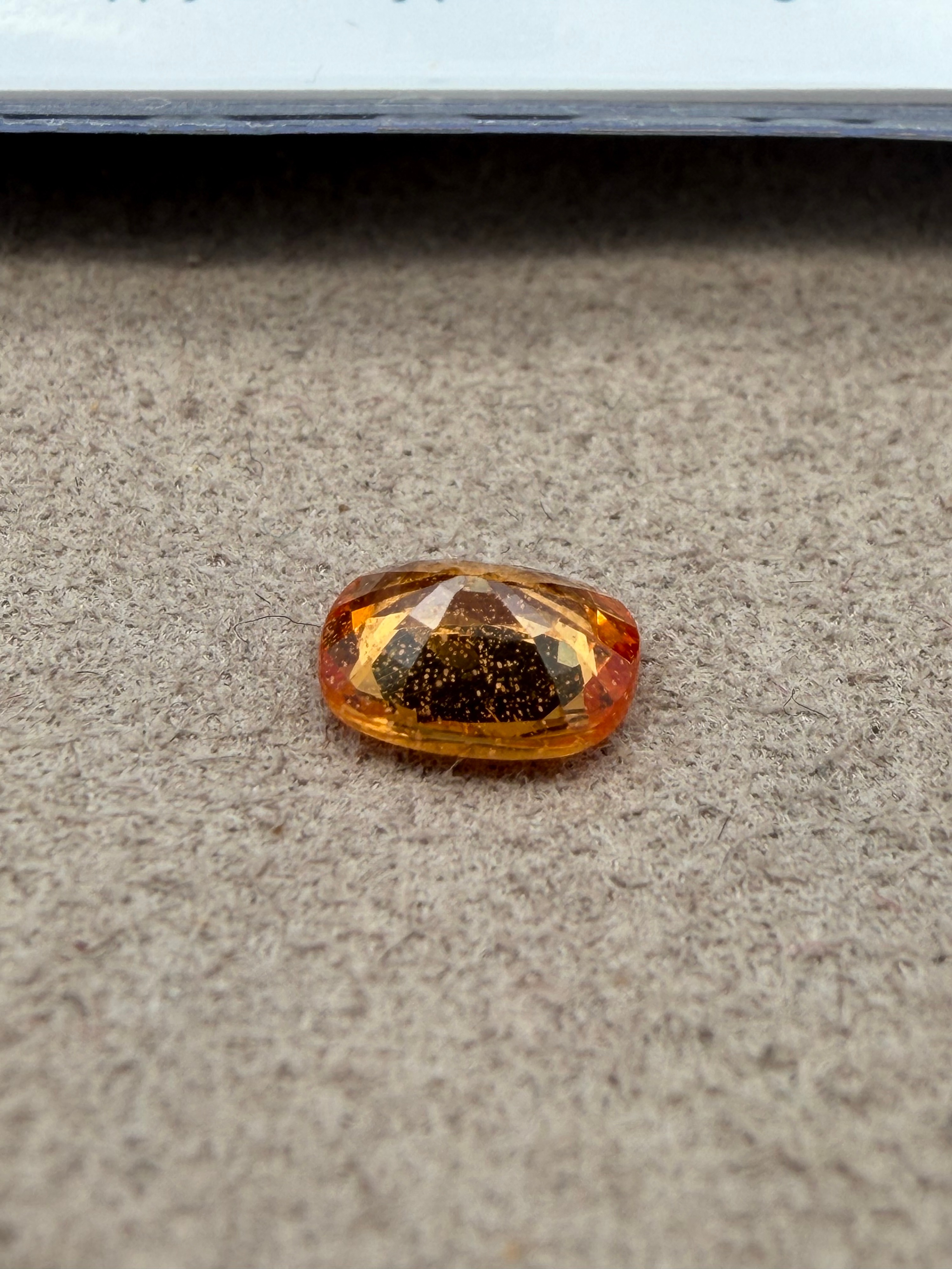 0.84ct Natural Orange Sapphire Oval Mixed Cut with IGI Report