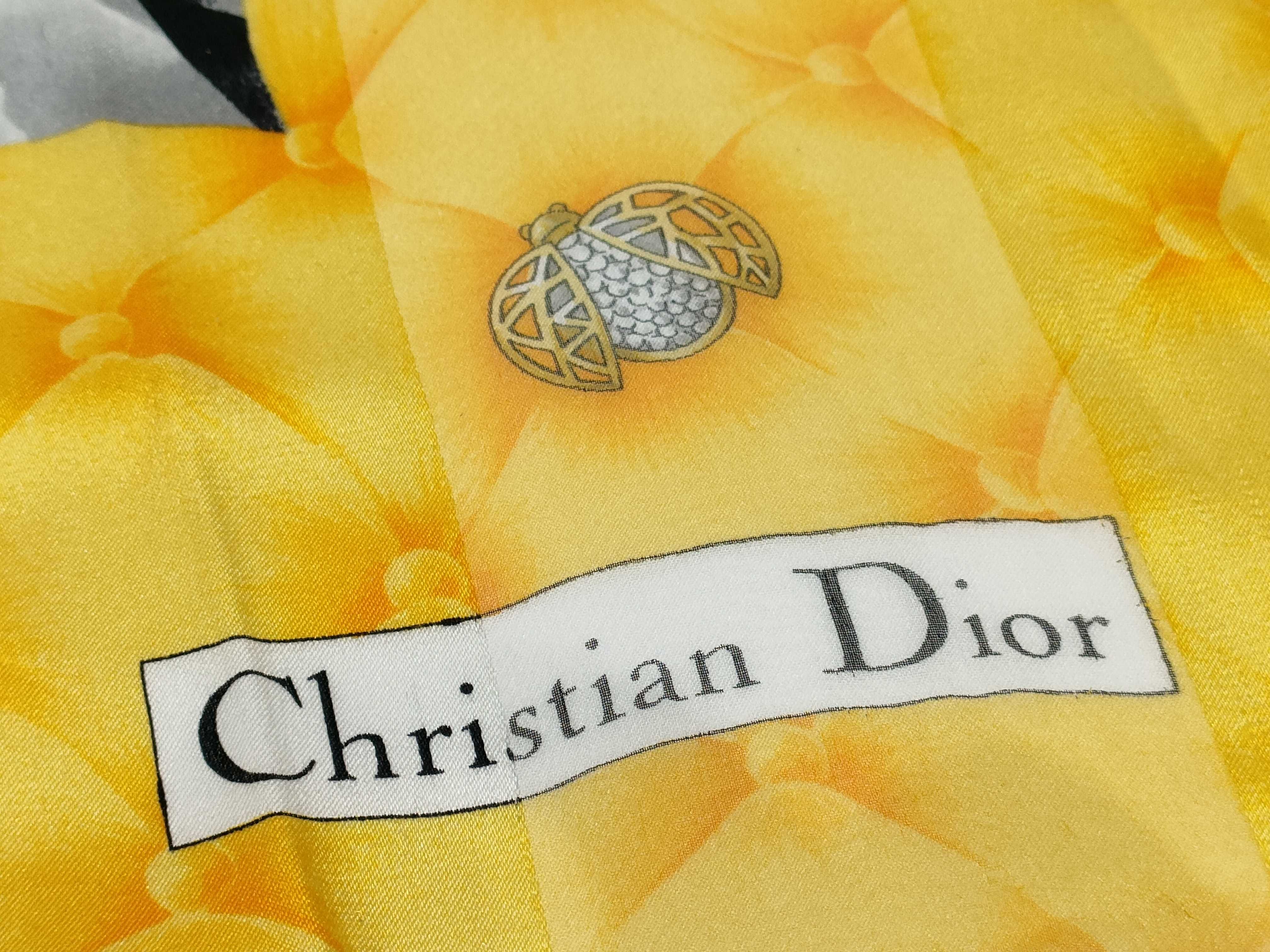 Vintage Christian Dior Mixed Print Silk Carre 90