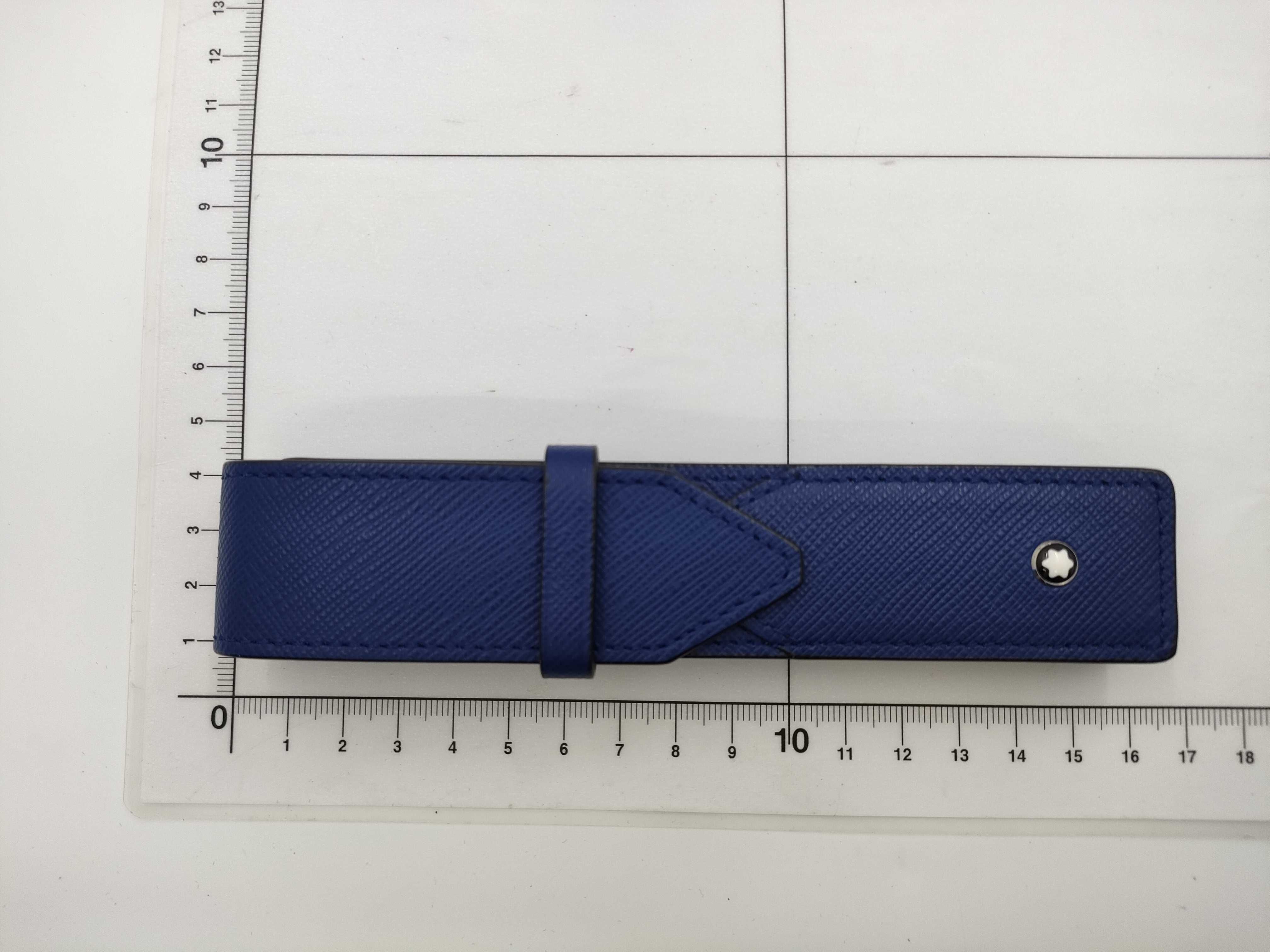 Montblanc Sartorial Blue Saffiano Leather Single Pen Pouch