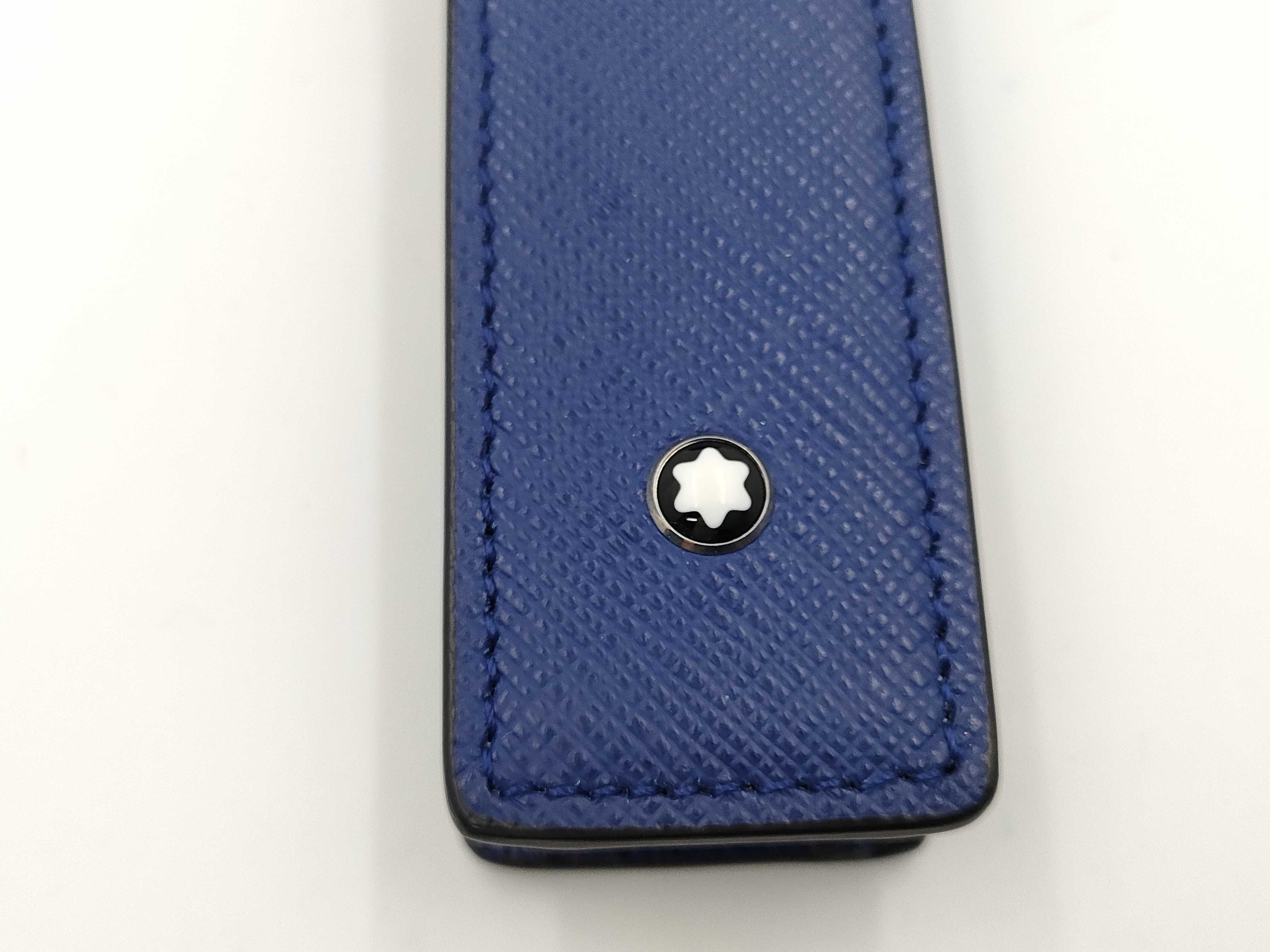 Montblanc Sartorial Blue Saffiano Leather Single Pen Pouch