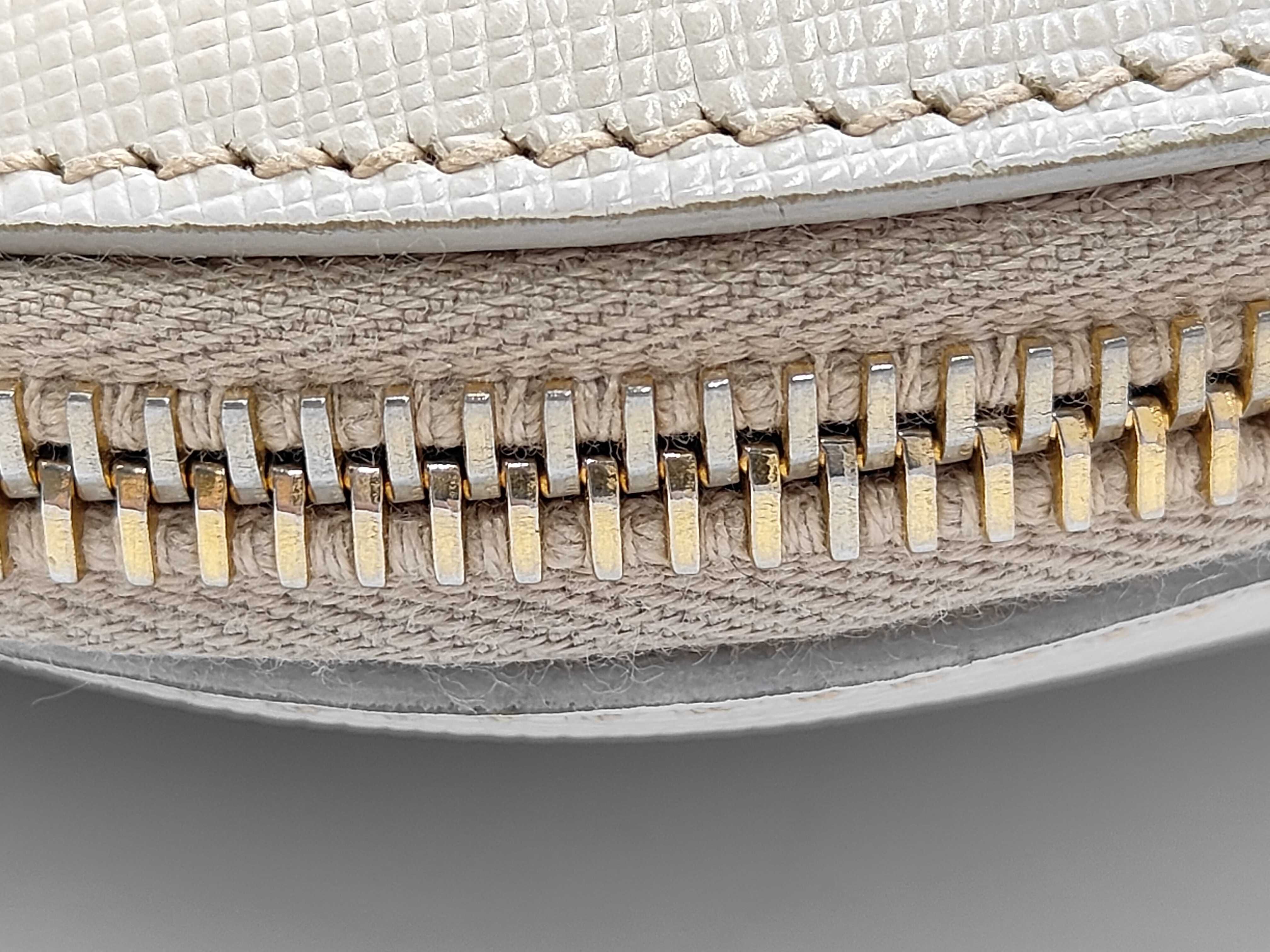 Prada Saffiano Lux Promenade Bianco Leather Handbag