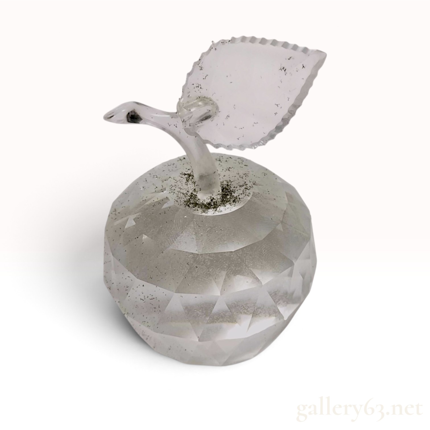 Swarovski Silver Crystal Apple Figurine with Box