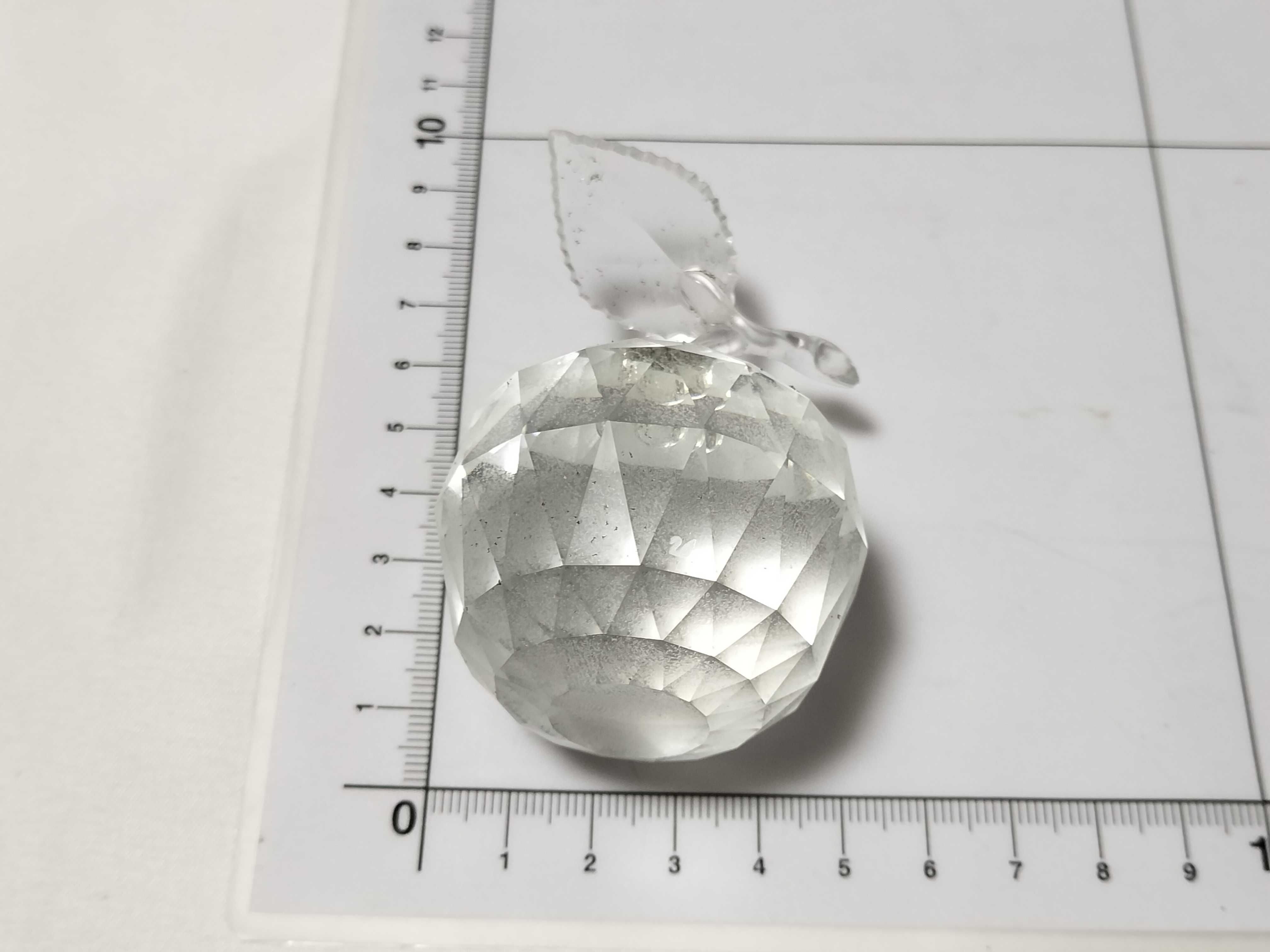 Swarovski Silver Crystal Apple Figurine with Box