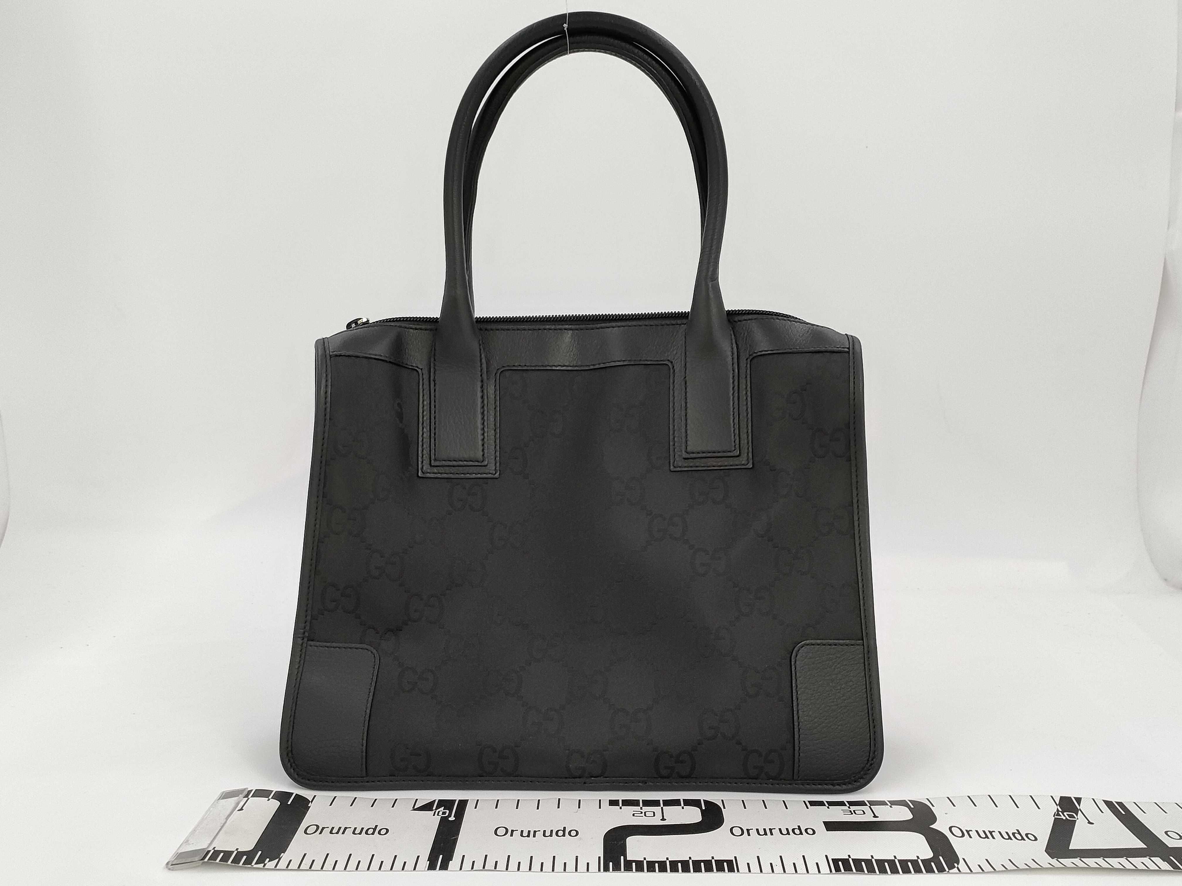 Gucci GG Monogram Nylon and Leather Tote Bag with Dust Bag