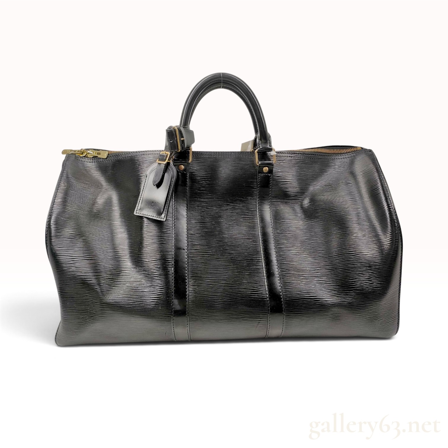 Louis Vuitton Noir Epi Leather Keepall 55