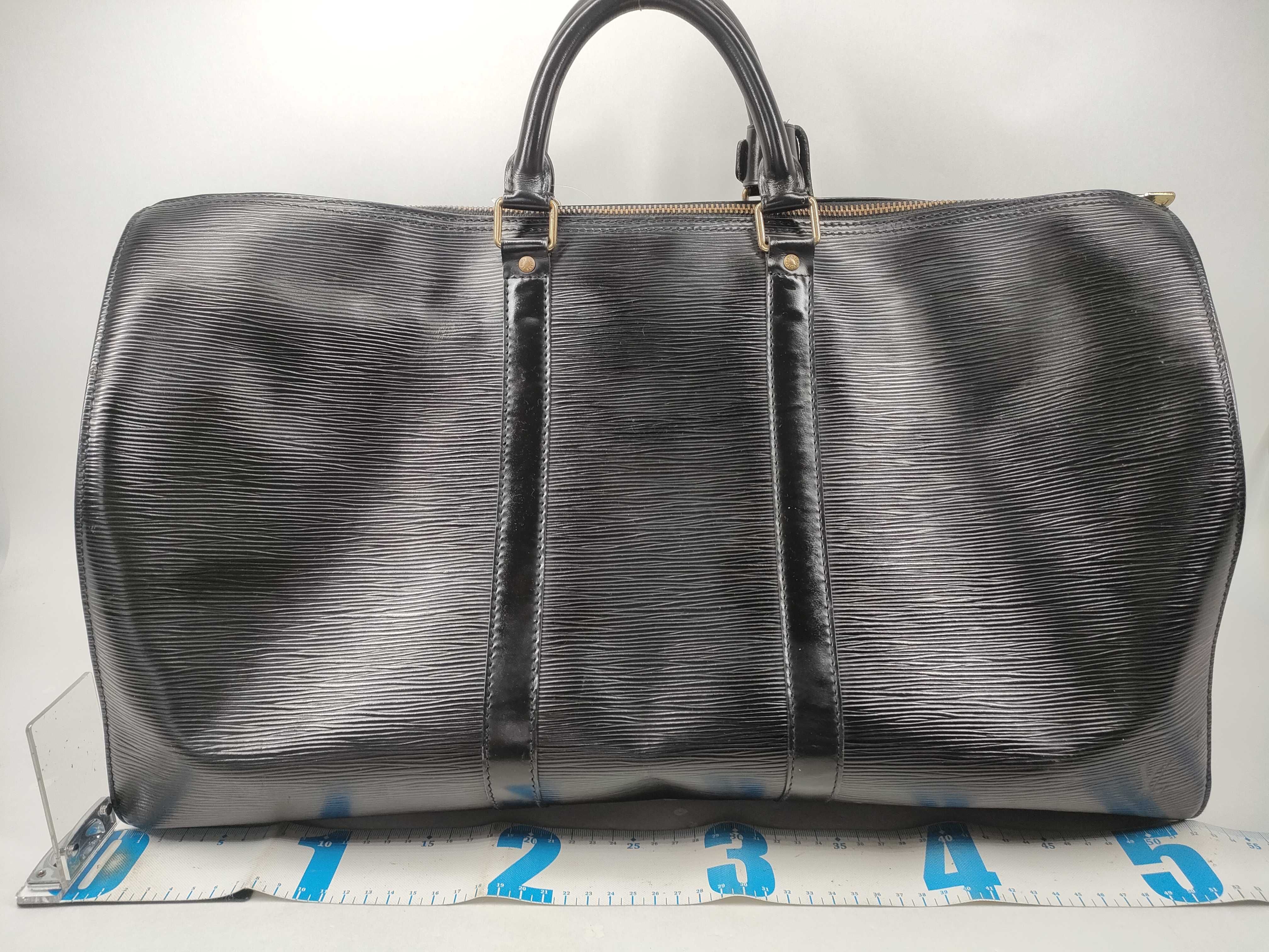 Louis Vuitton Noir Epi Leather Keepall 55