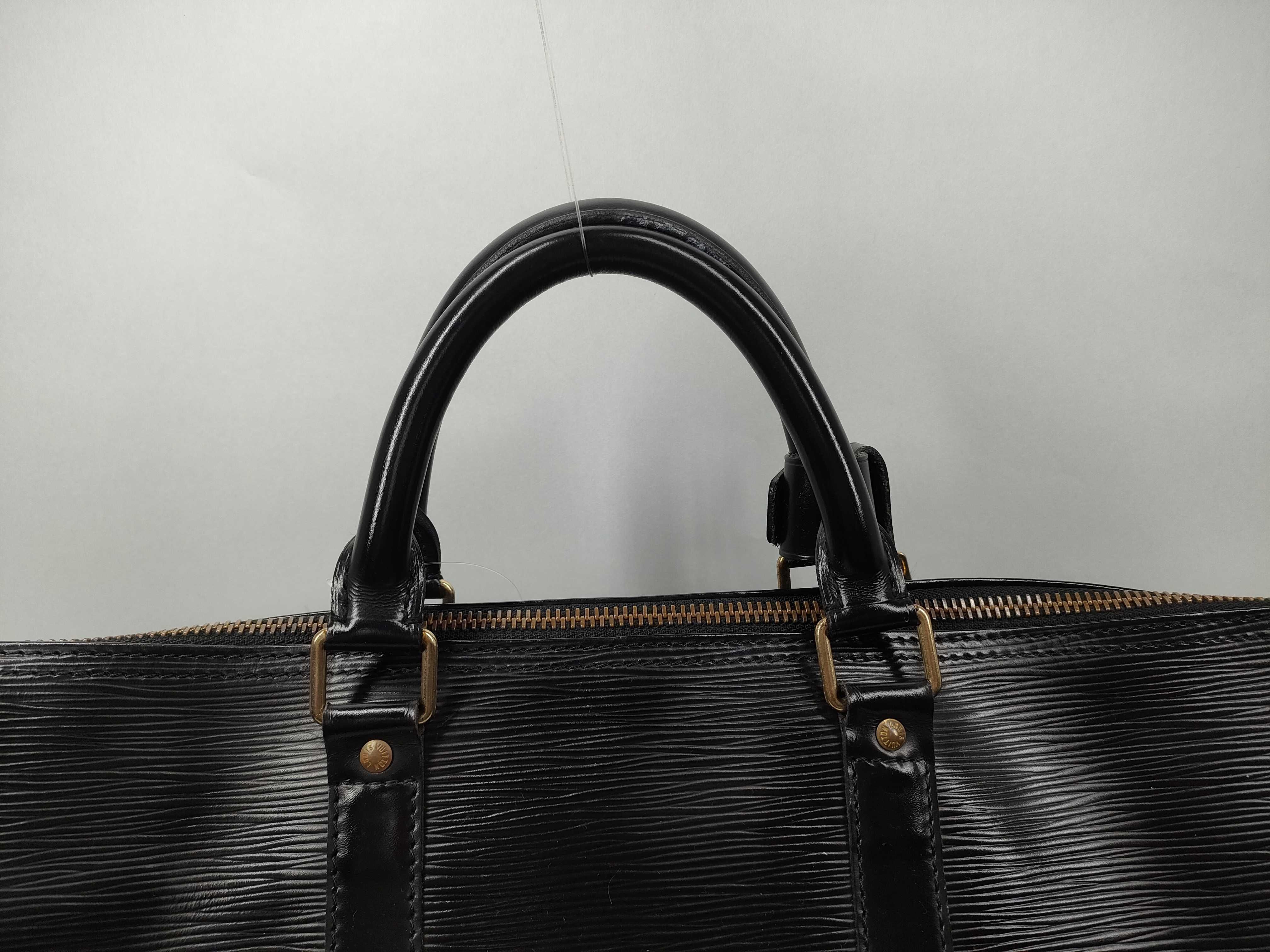 Louis Vuitton Noir Epi Leather Keepall 55