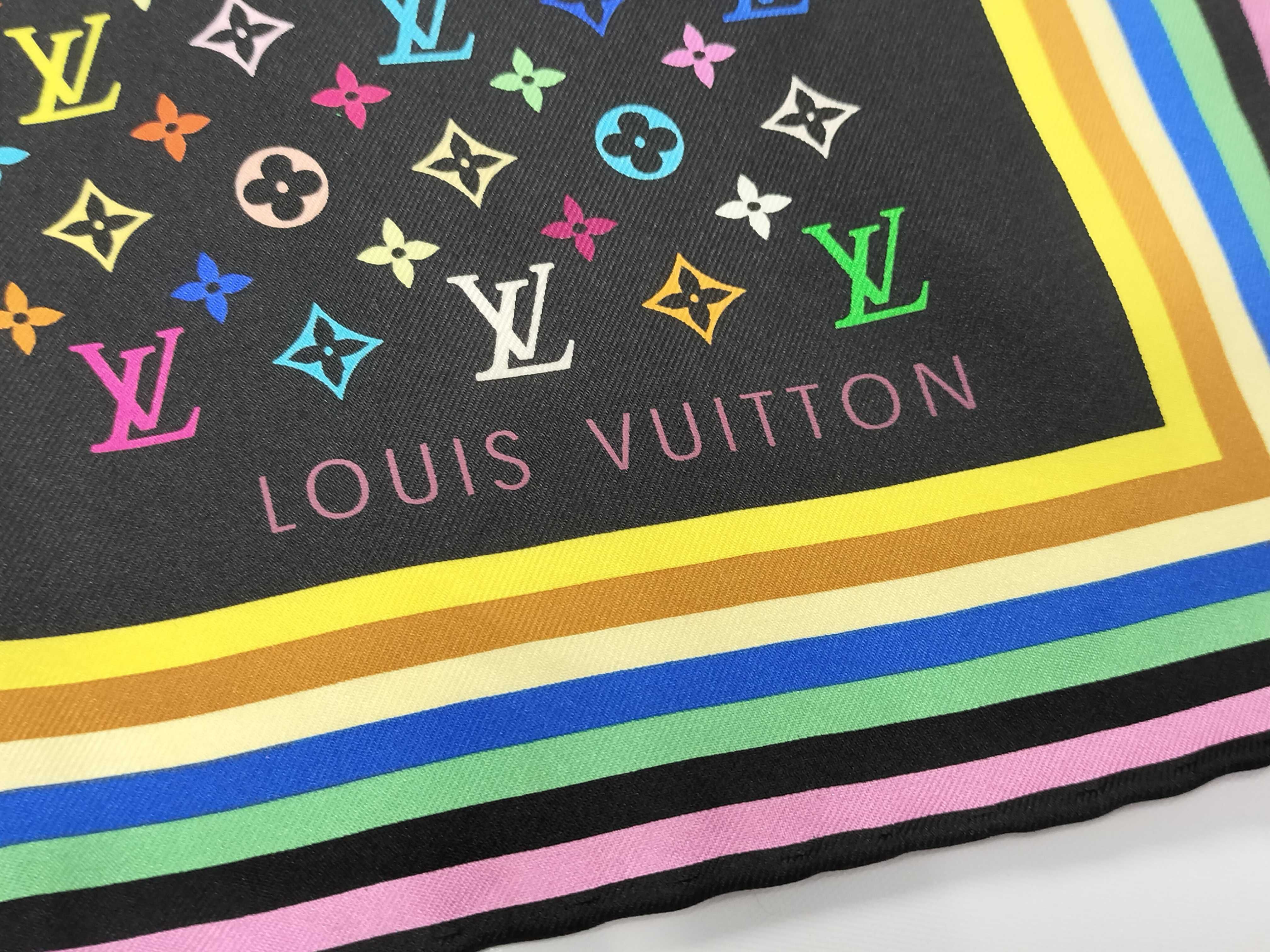 Louis Vuitton Monogram Multicolor Silk Carre 70