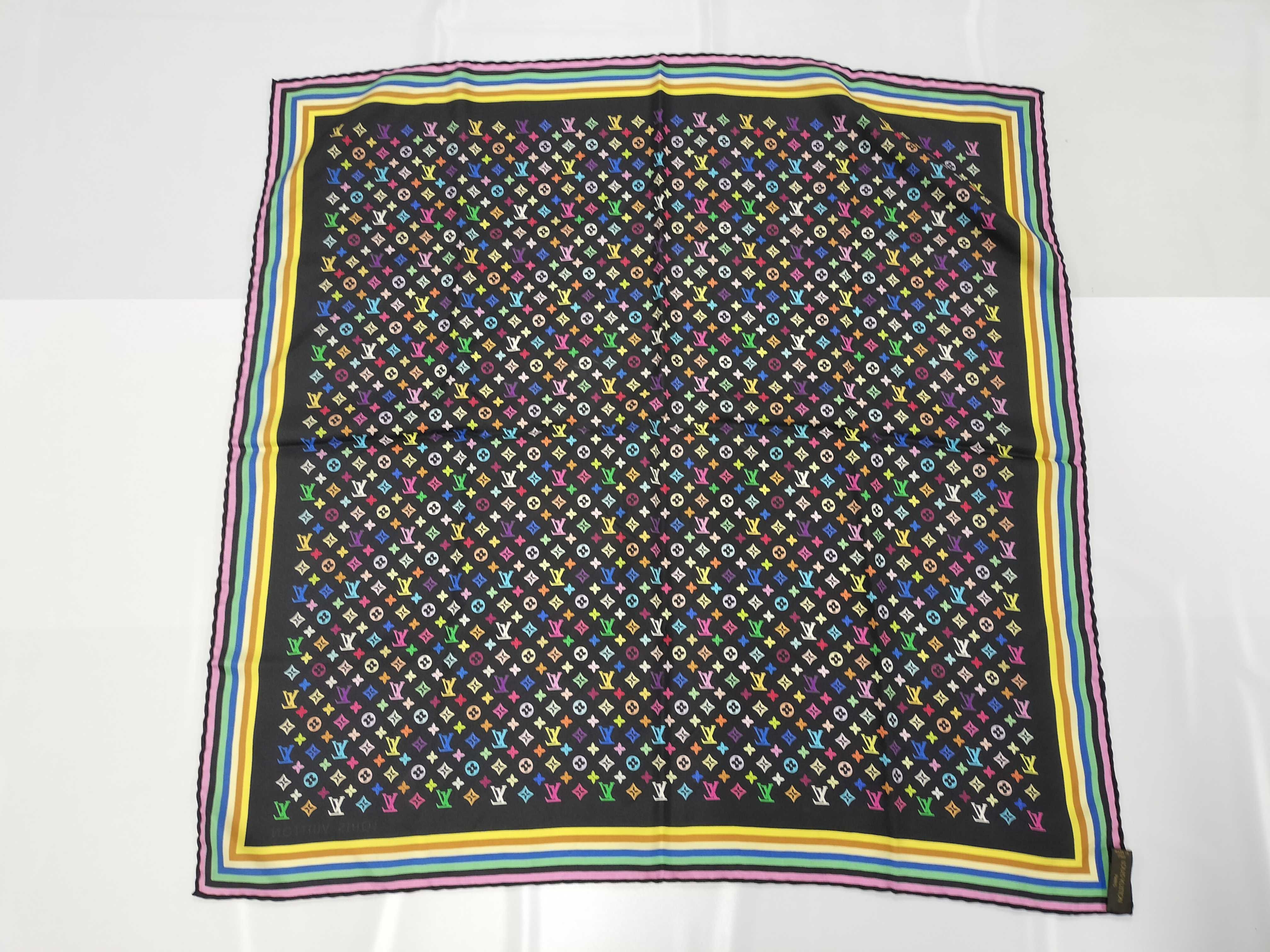 Louis Vuitton Monogram Multicolor Silk Carre 70