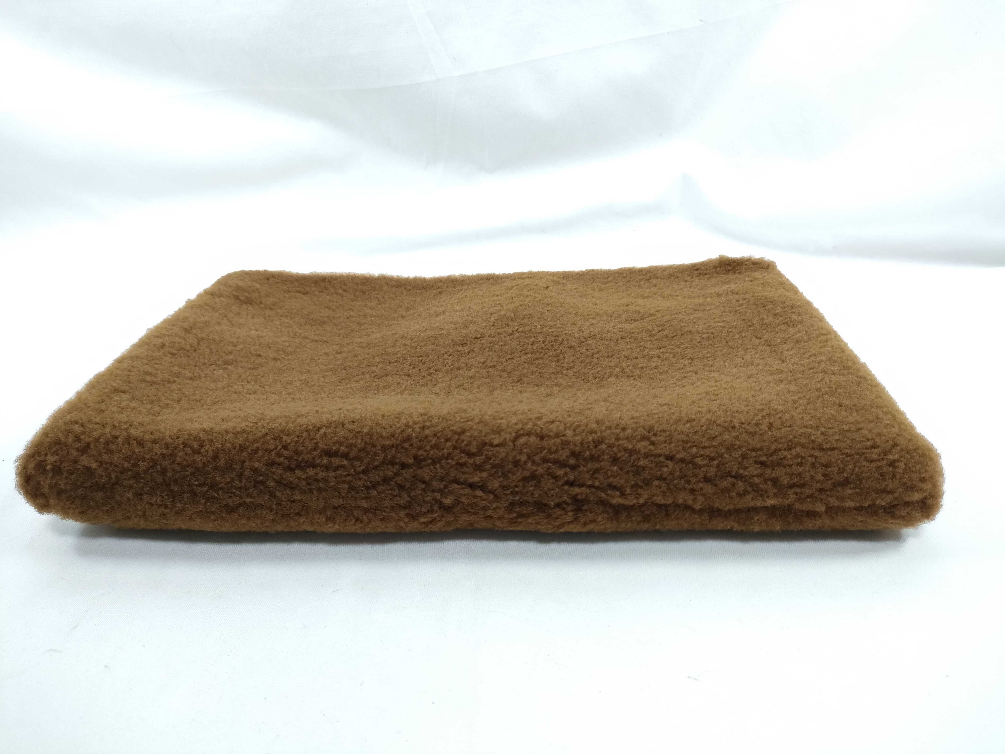 Fendi Flat Logo Pouch Brown Shearling Large