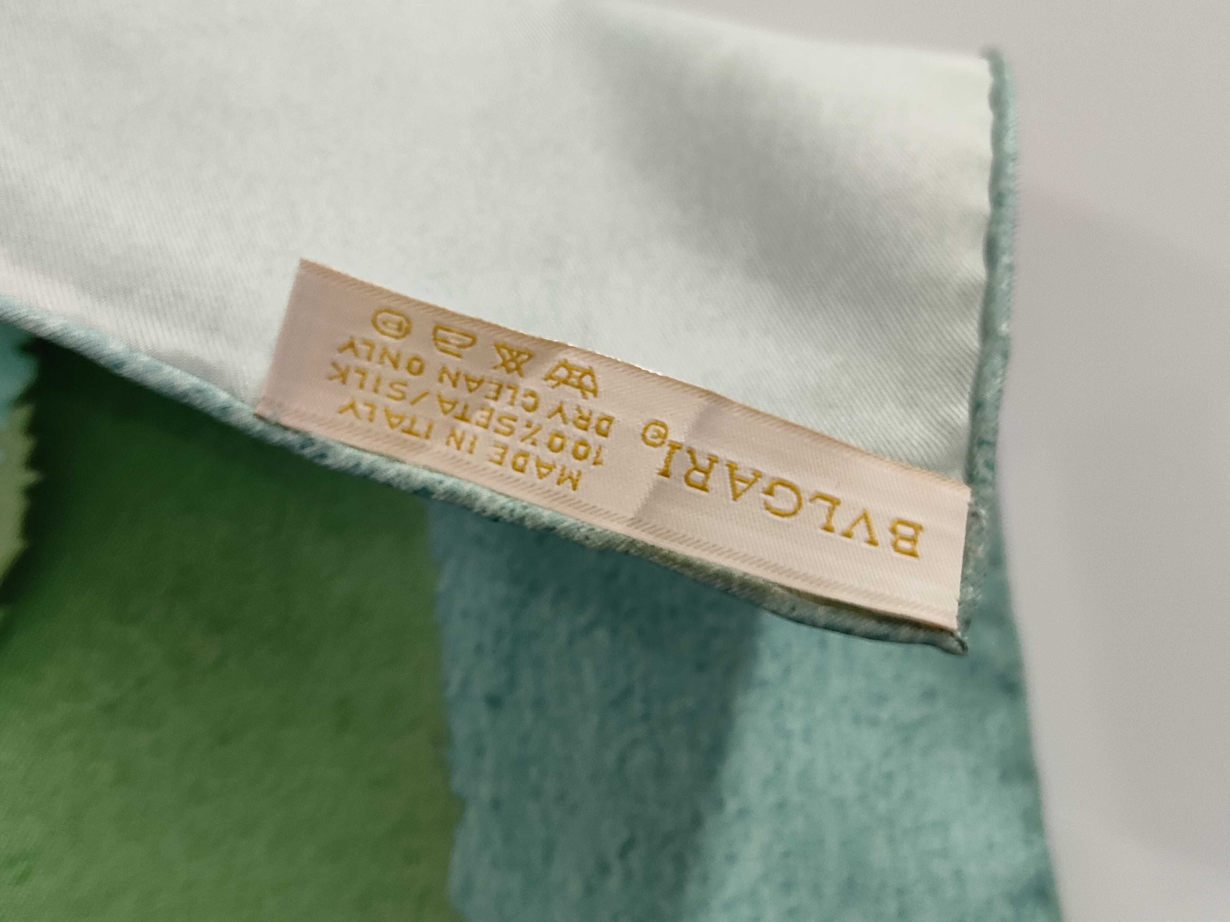 Lot 99 - Bvlgari Garden Topiary Print Green Silk Scarf 86cm