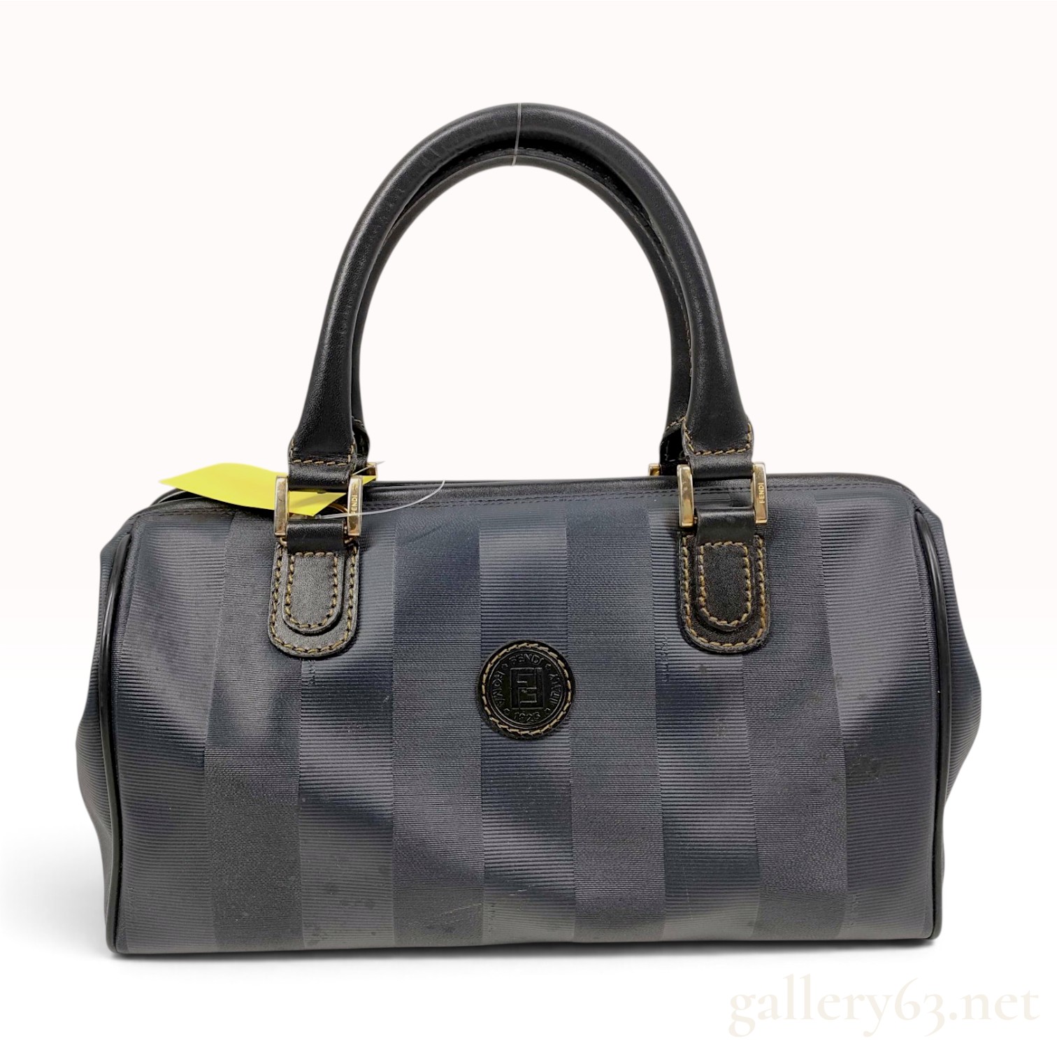 Fendi Pequin Stripe Boston Bag