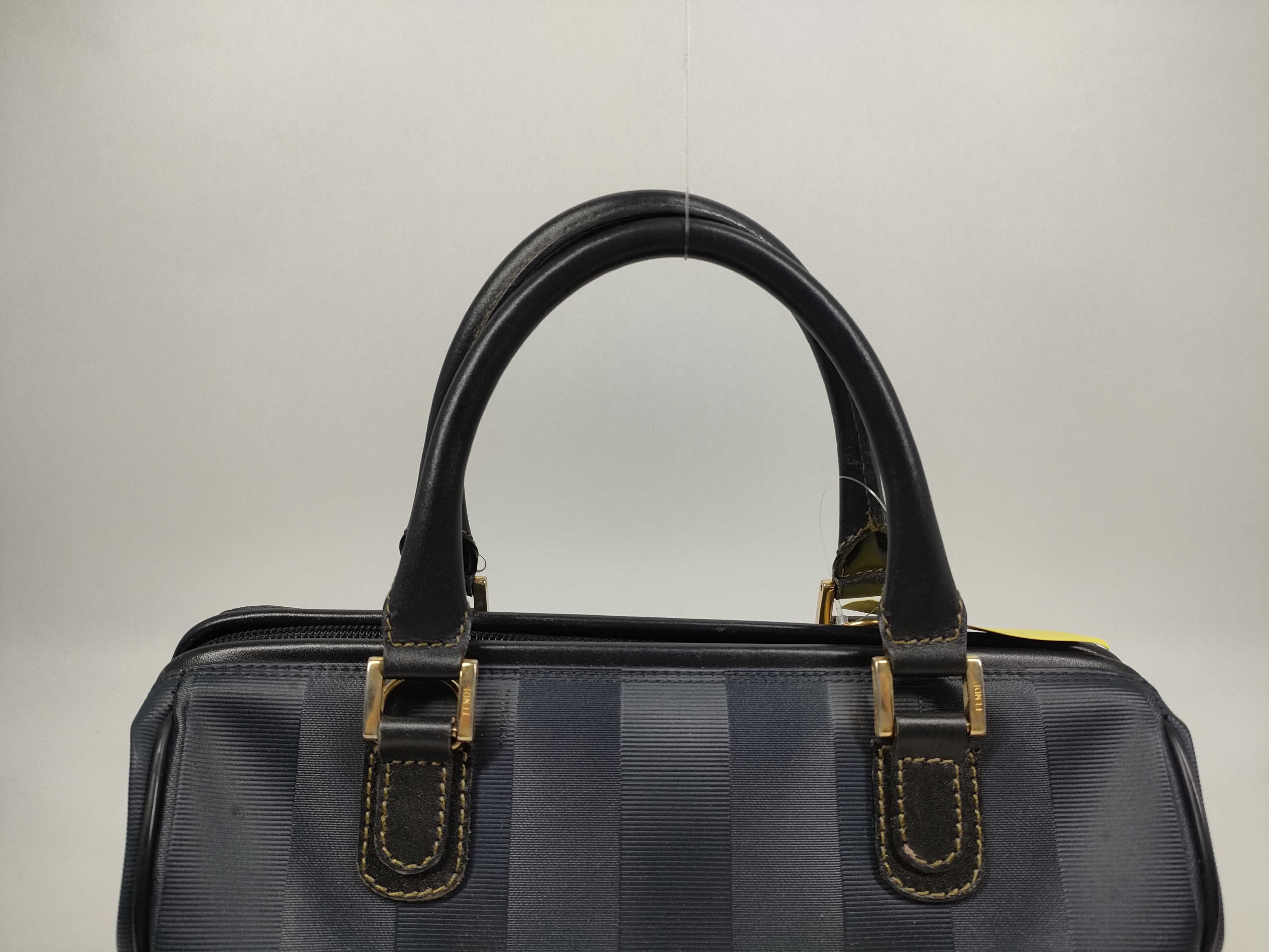 Fendi Pequin Stripe Boston Bag
