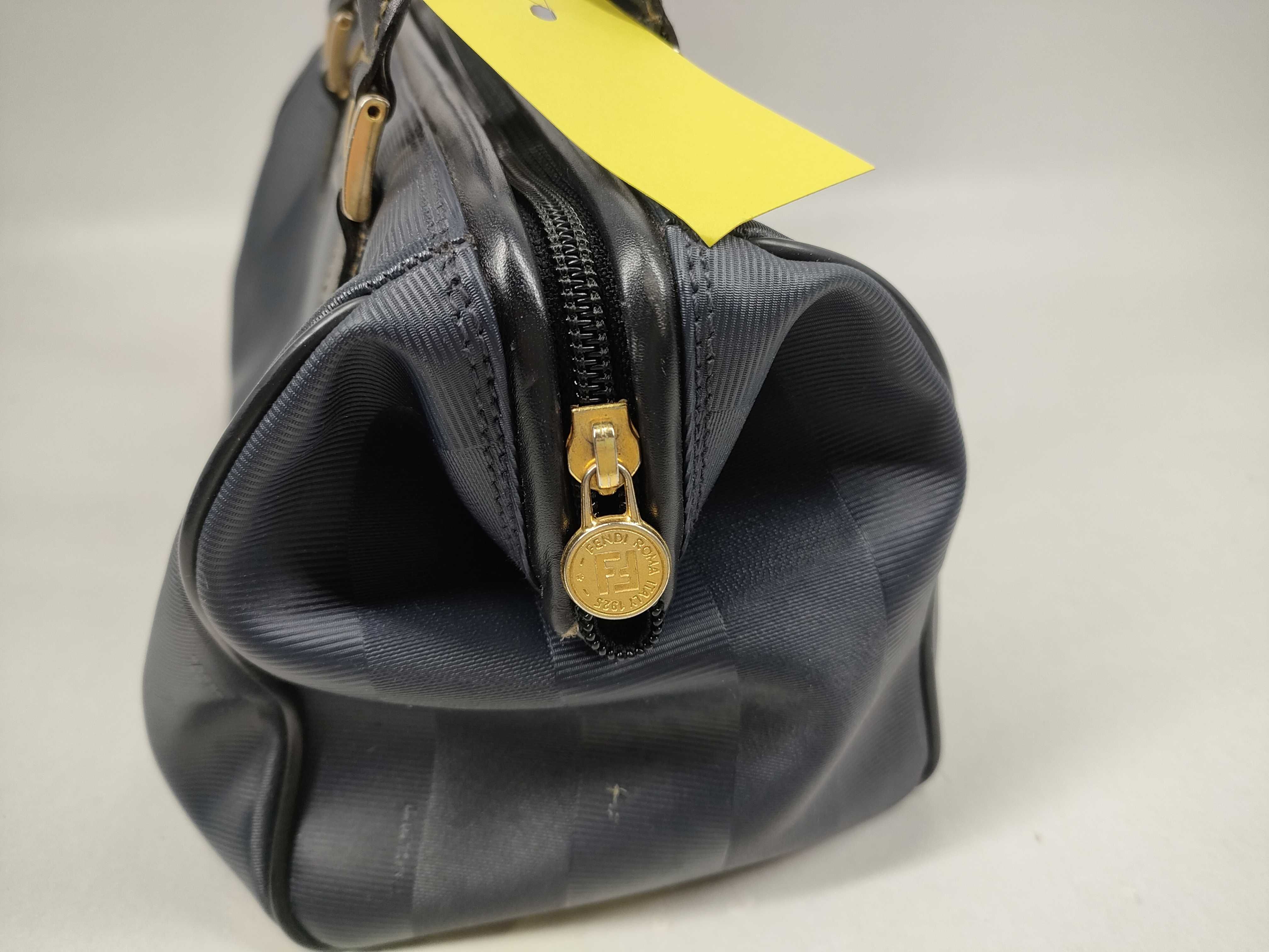 Fendi Pequin Stripe Boston Bag