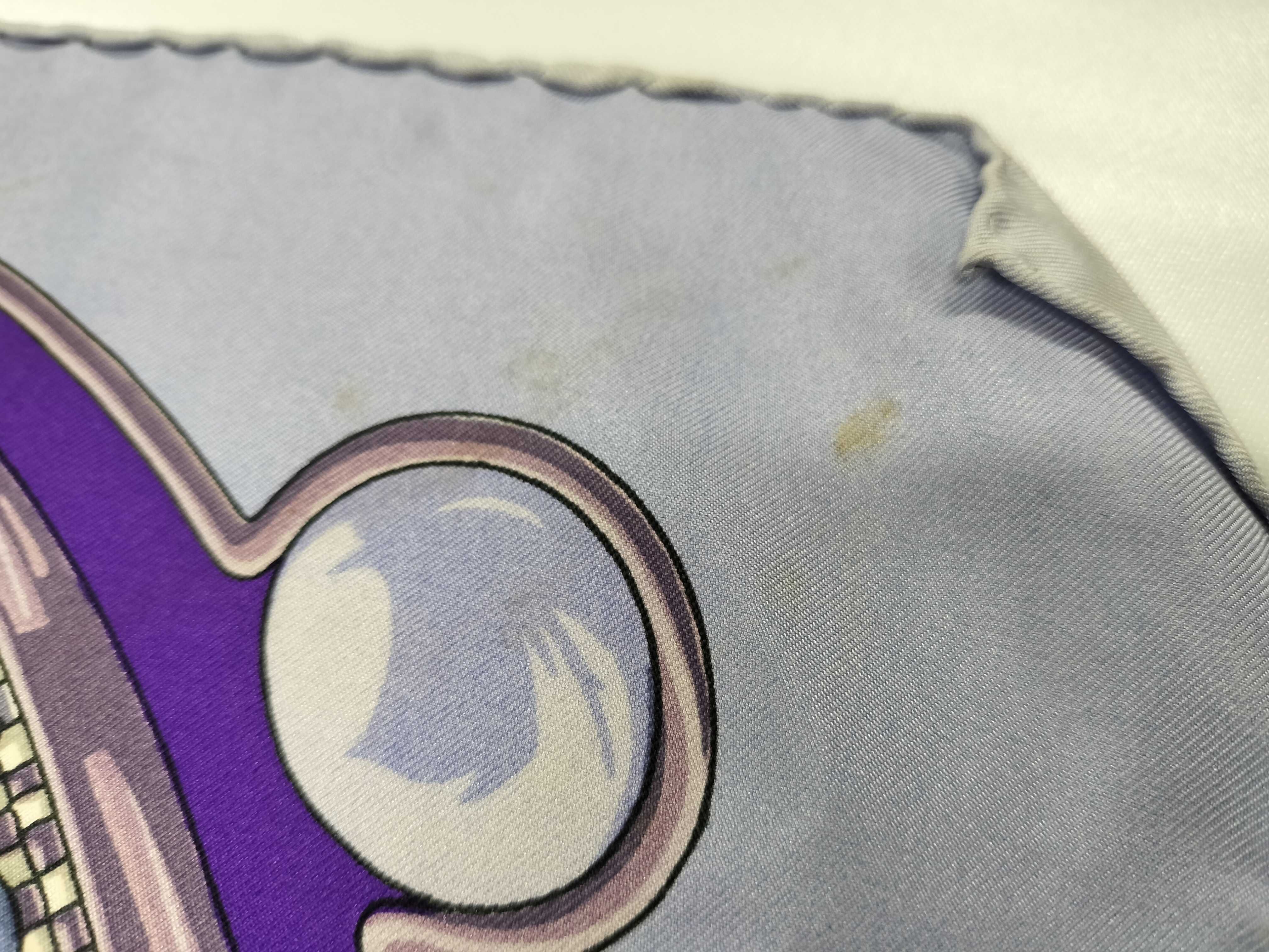 Hermes Egypte Purple Silk Carre 90