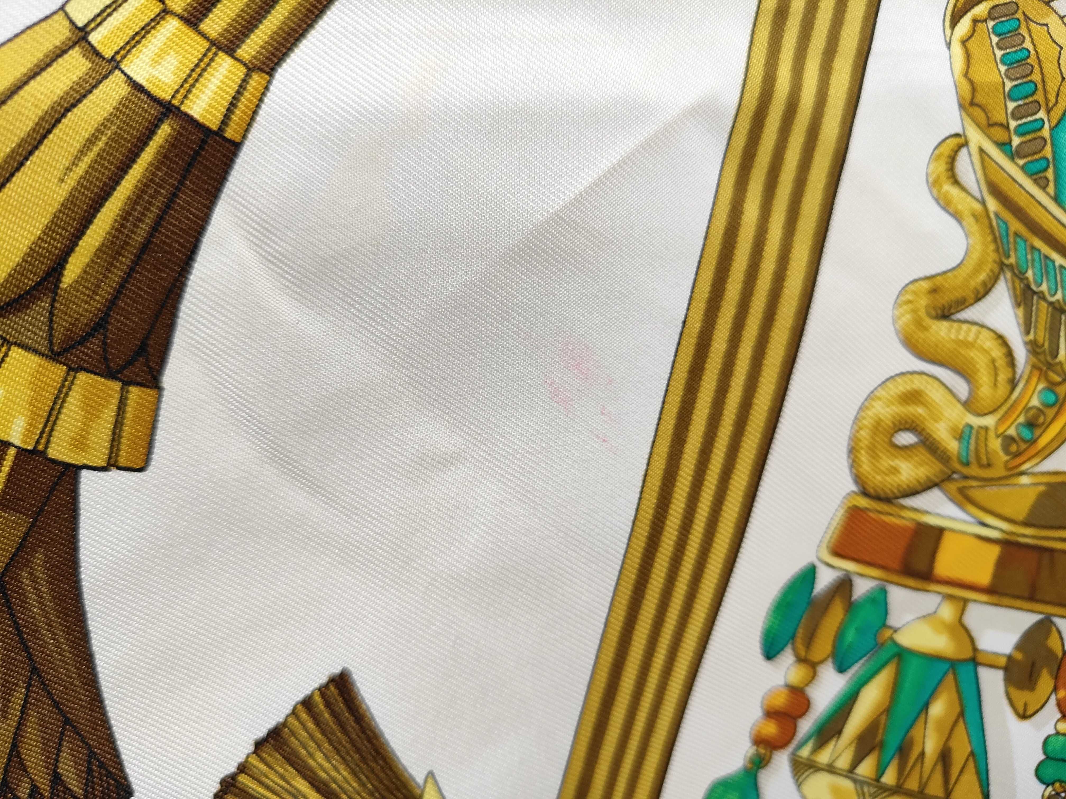 Hermes Egypte Silk Scarf Teal Green