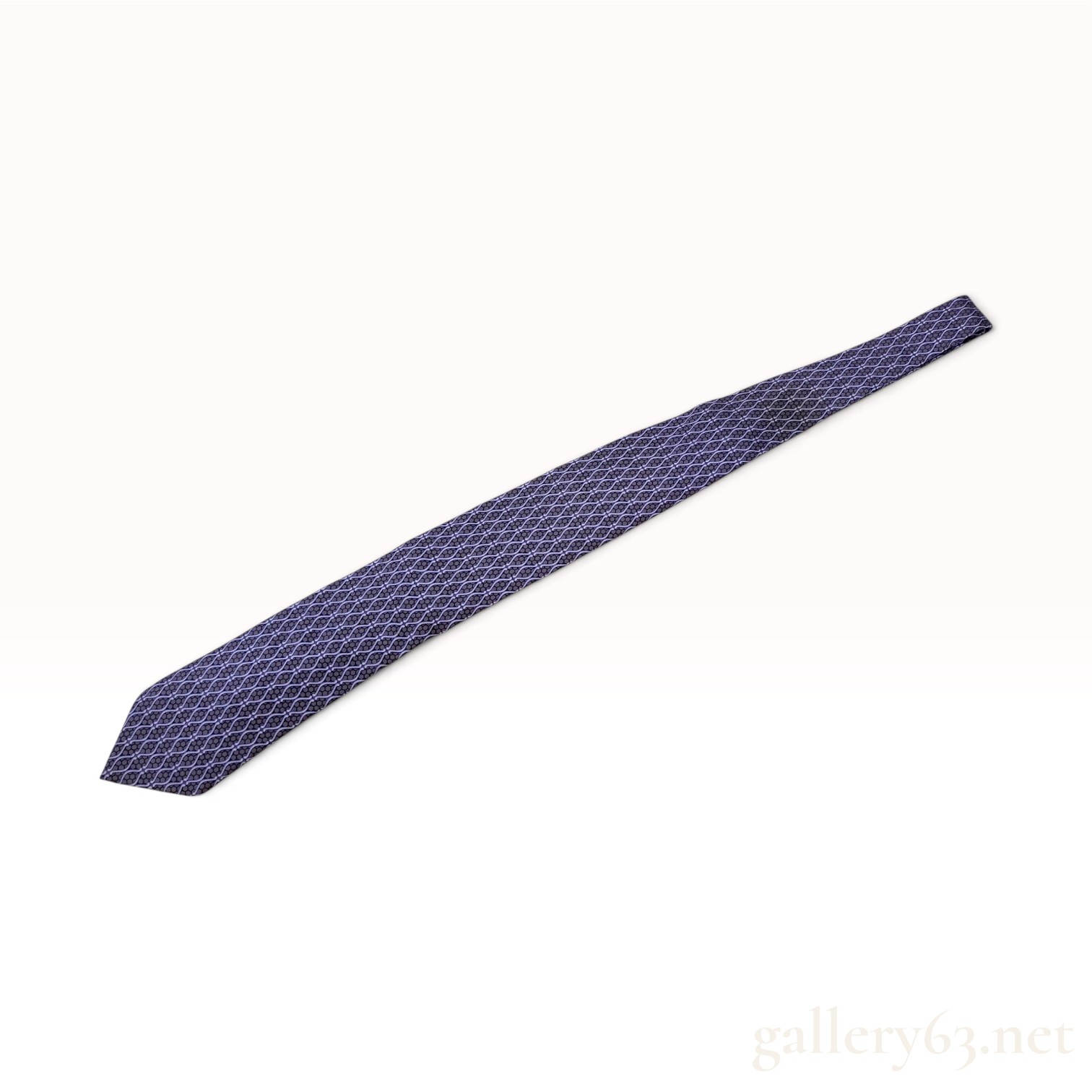 Hermes Geometric Pattern Silk Necktie