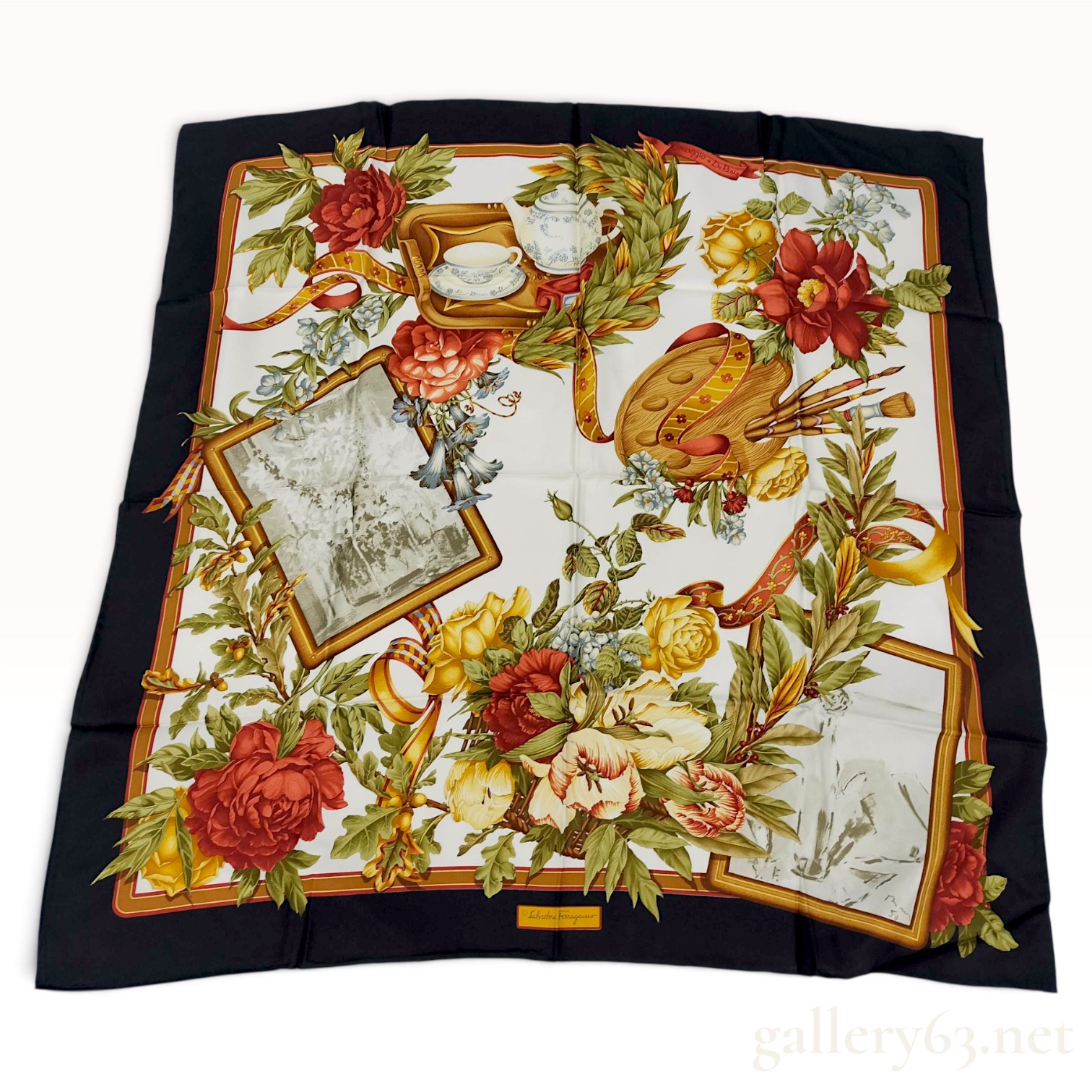 Salvatore Ferragamo Omaggio a De Pisis Silk Scarf