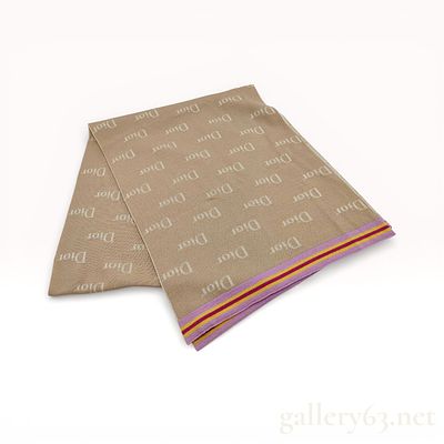 Christian Dior Logo Jacquard Wool Blend Scarf. Christian Dior reversible jacquard knit scarf 