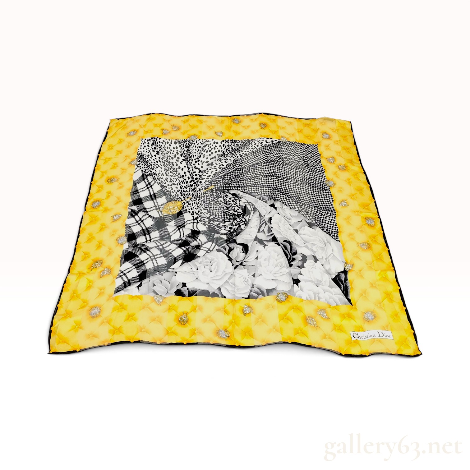 Christian Dior Multi-Pattern Beetle Silk Scarf