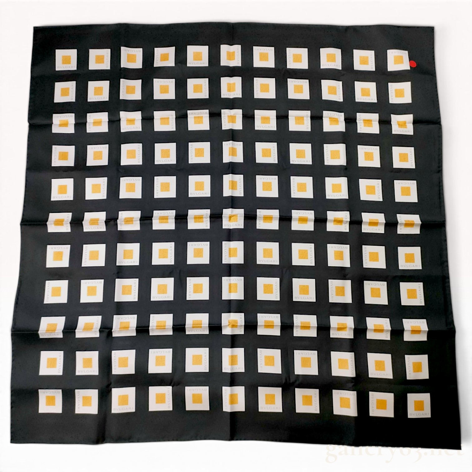 Bulgari Geometric Square Silk Scarf