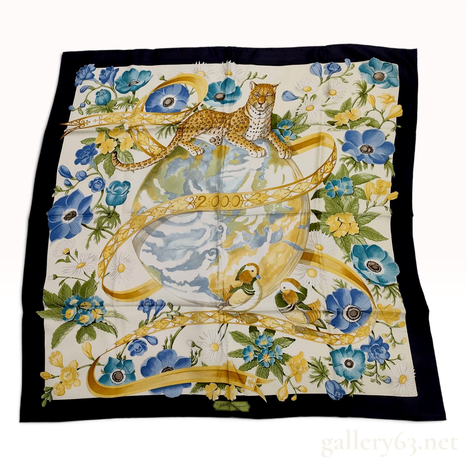 Vintage Salvatore Ferragamo Millennium 2000 Silk Scarf