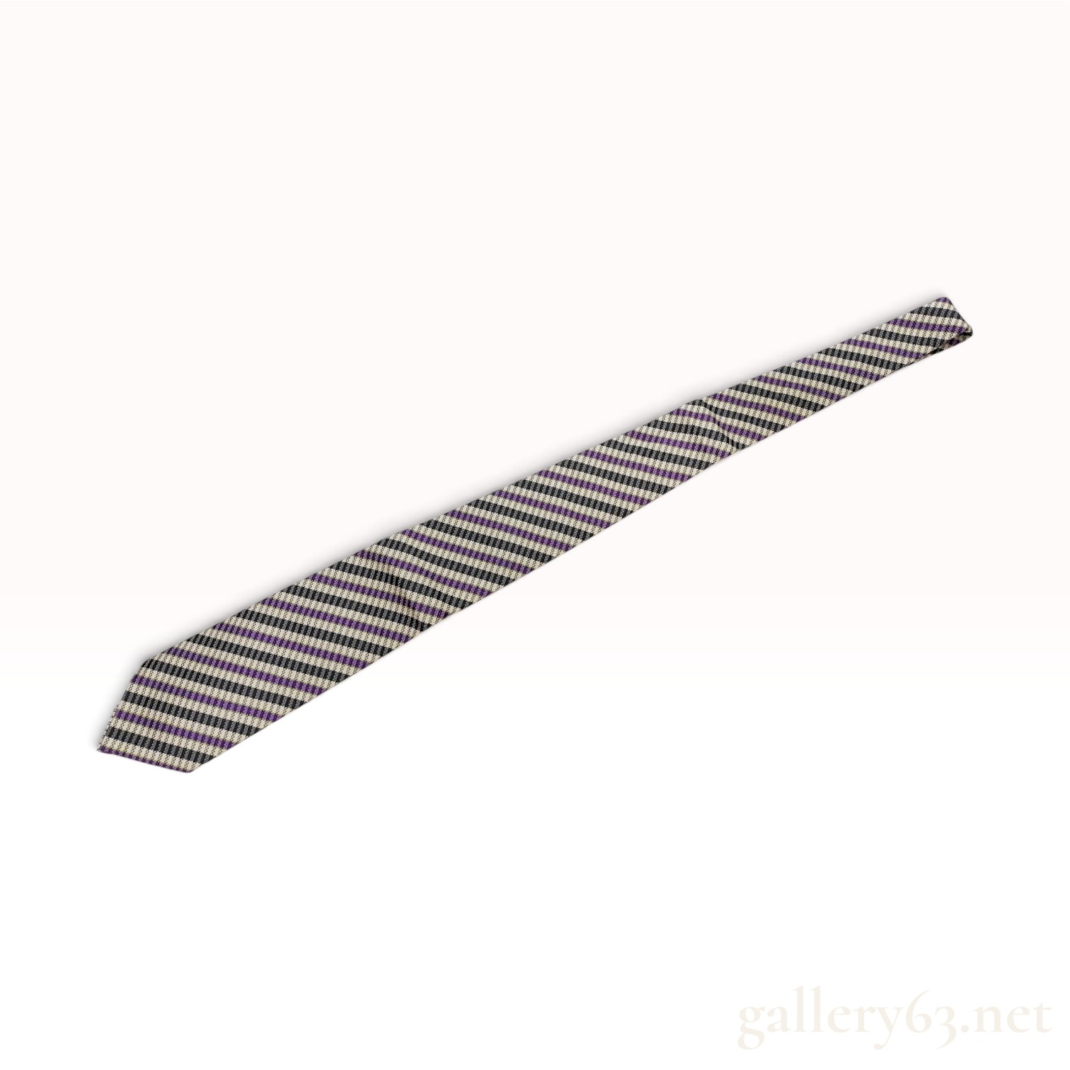 Hermes 758941T Striped Silk Necktie