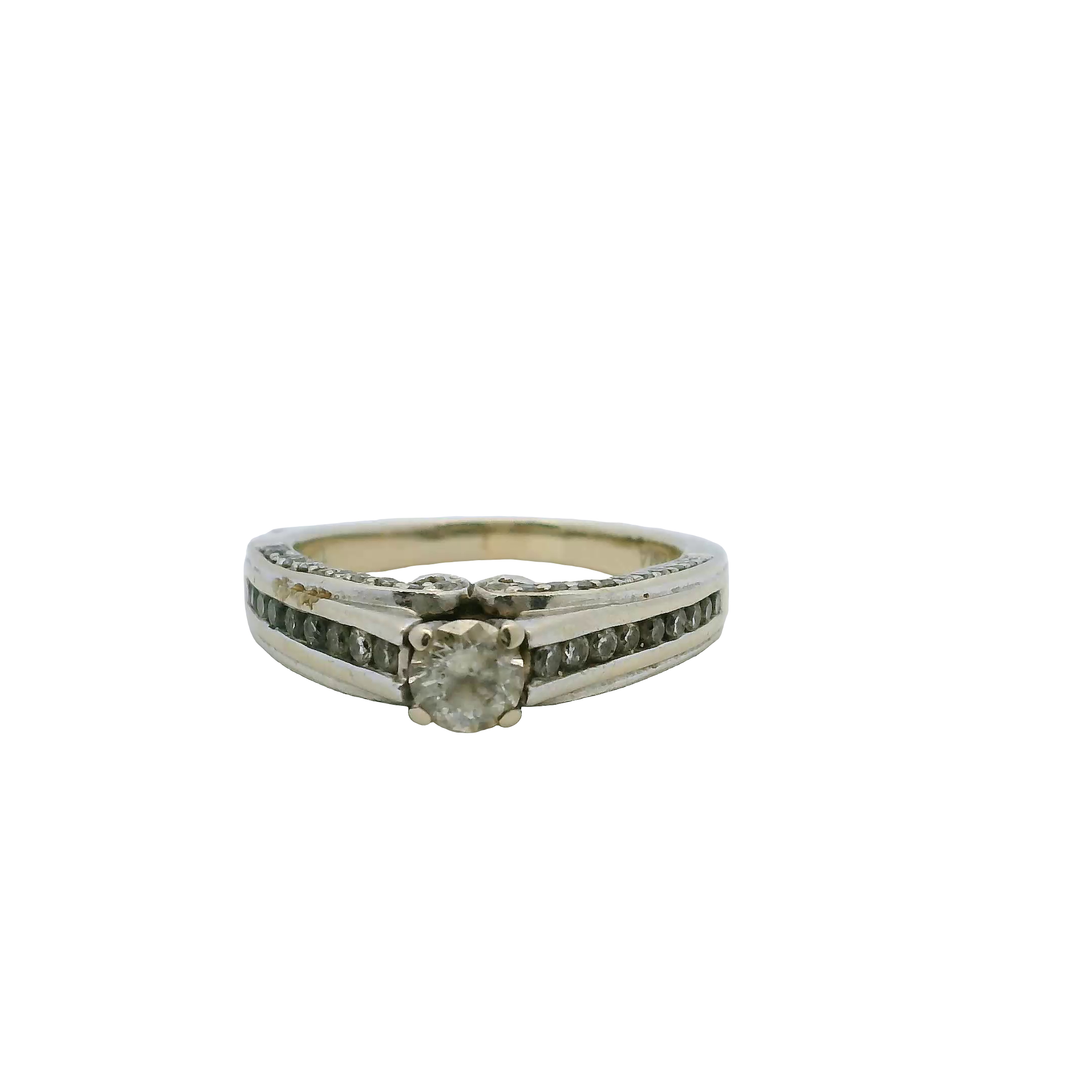 14K White Gold Diamond Ring
