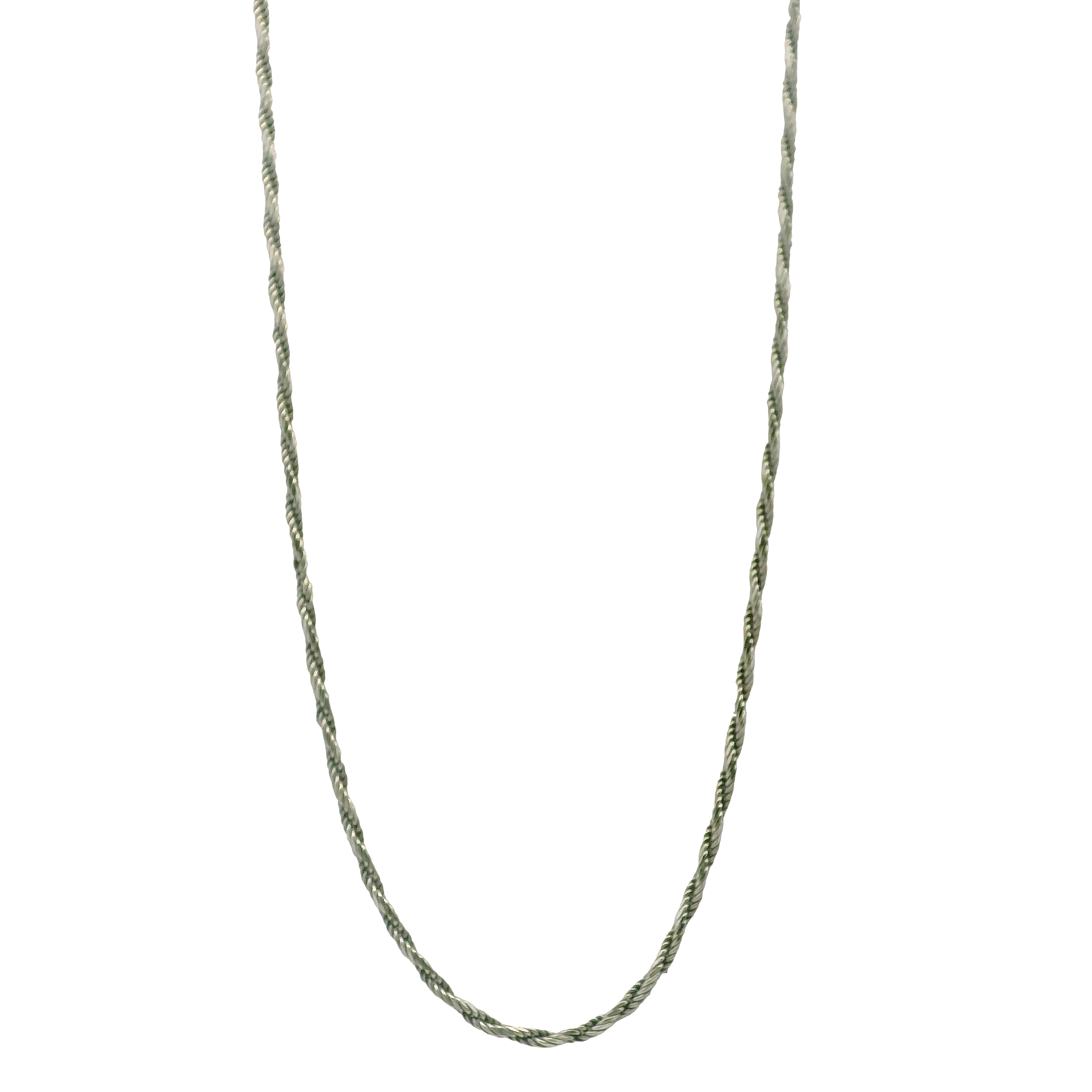 10K White Gold Italian Necklace