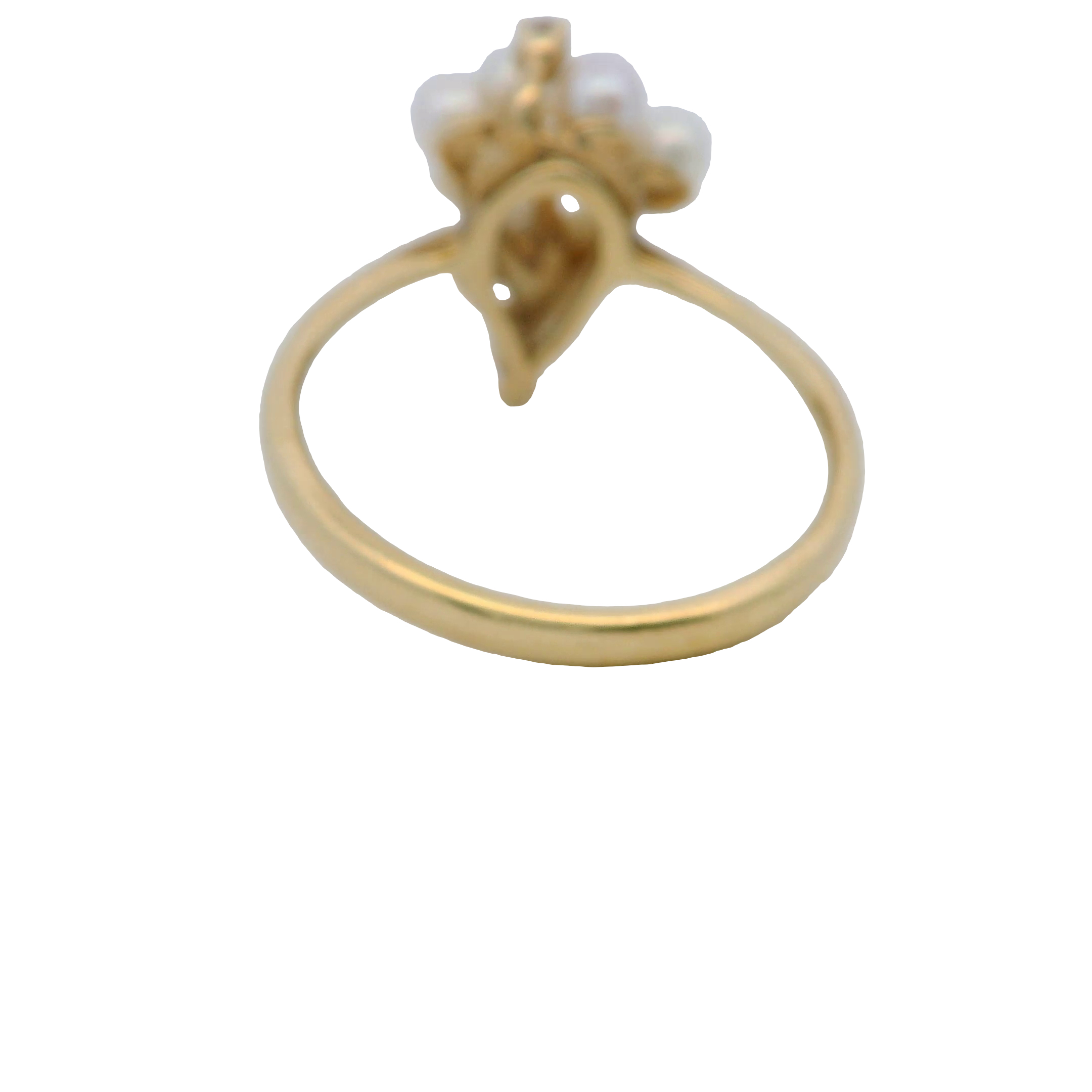 14K Gold Pearl Diamond Grape Ring
