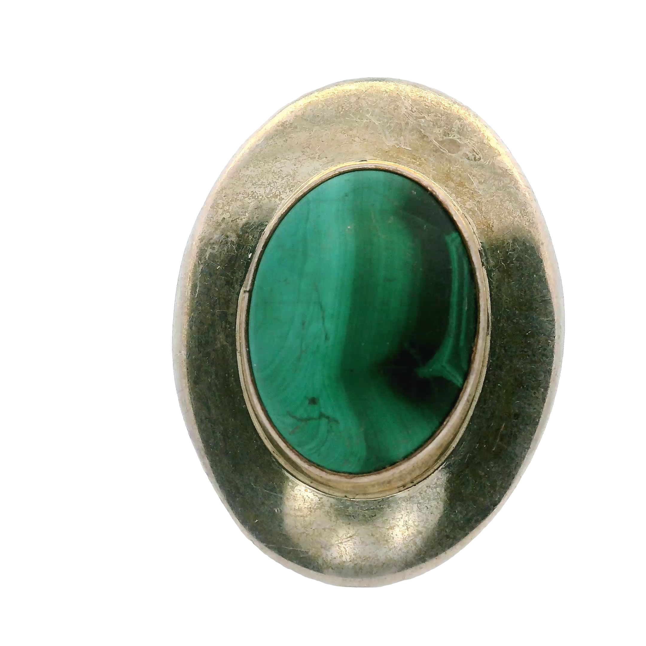 Native American Artist Signed Malachite Ring