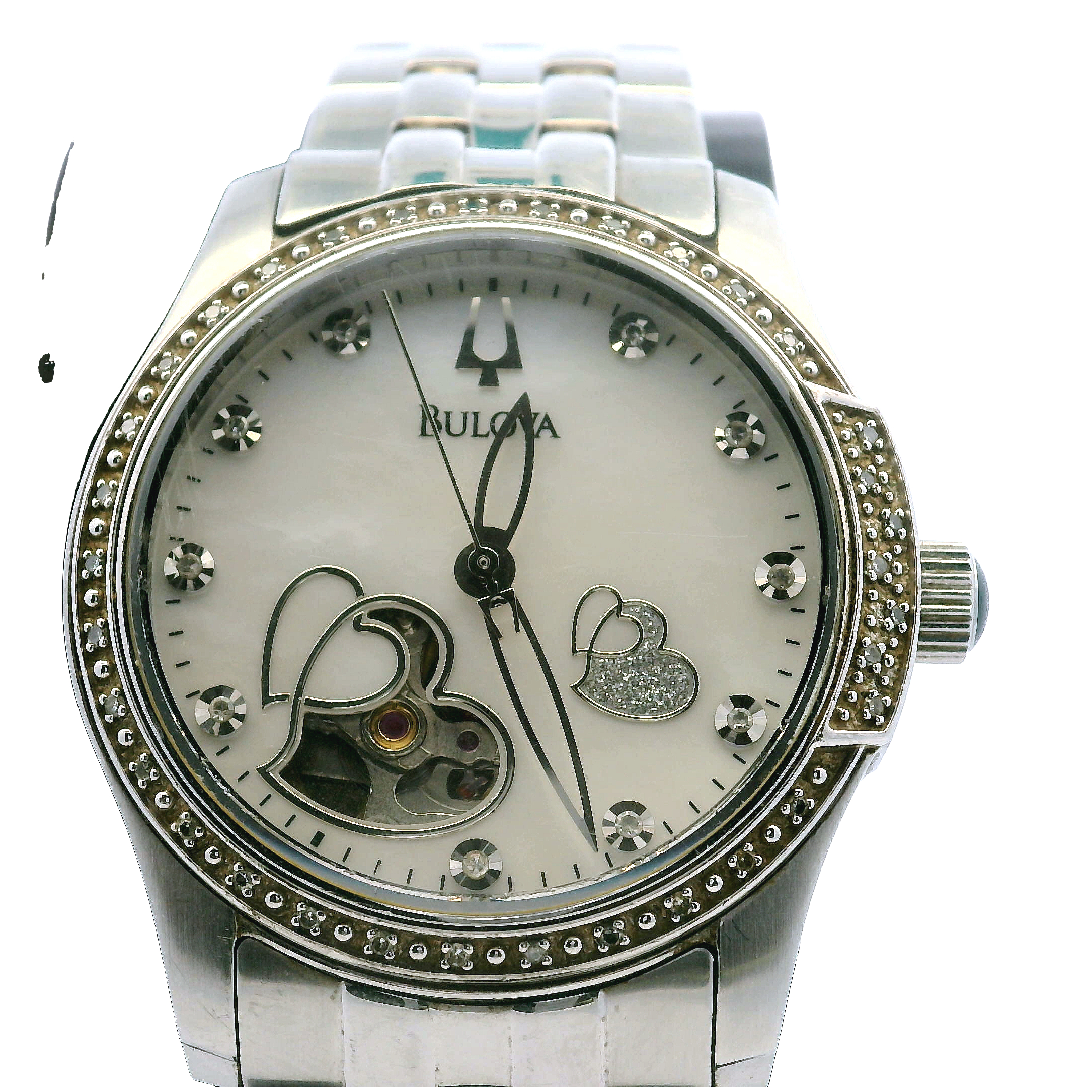 Ladies Mother of Pearl Diamond Bulova Watch