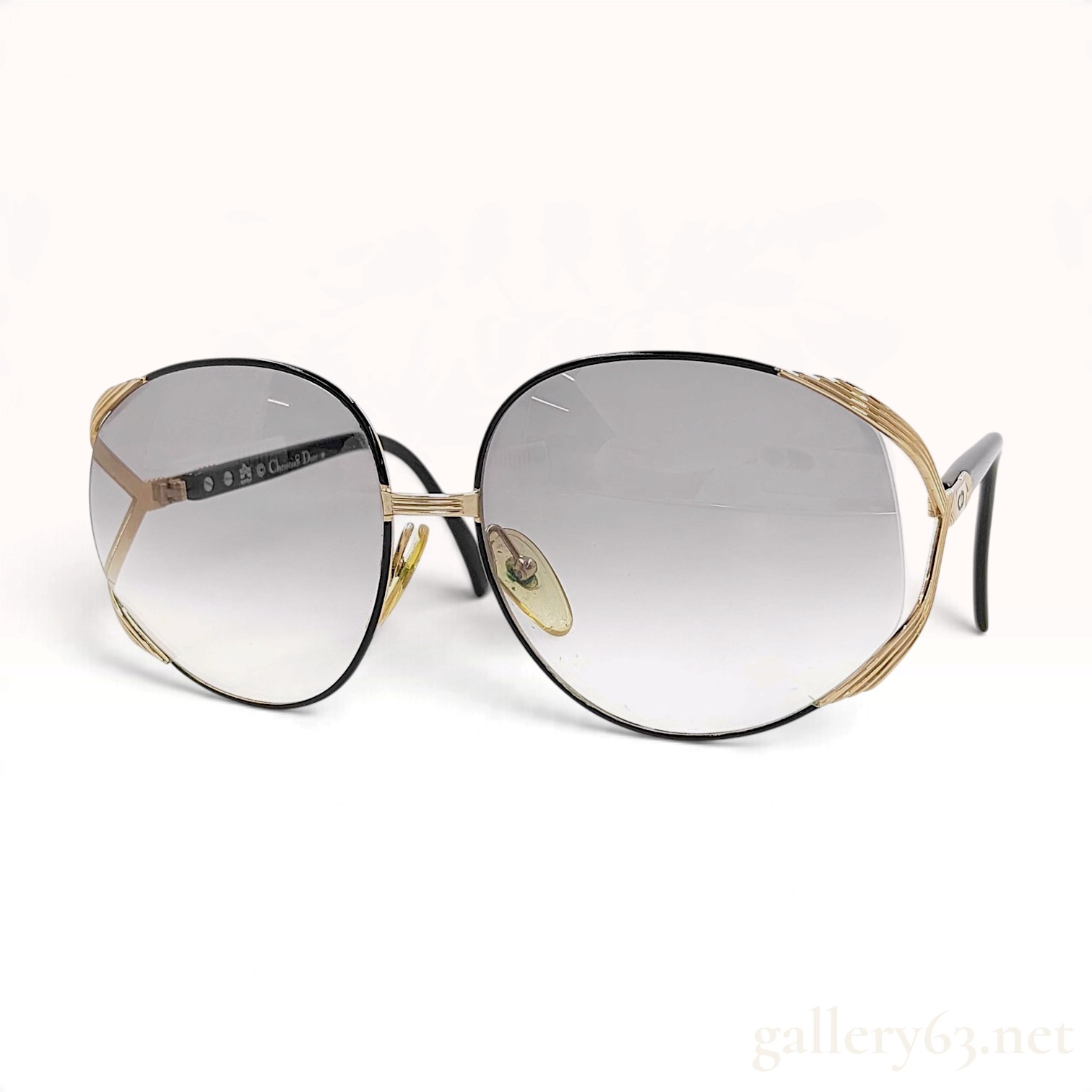 Vintage Christian Dior 2250 Gold Metal and Optyl Sunglasses
