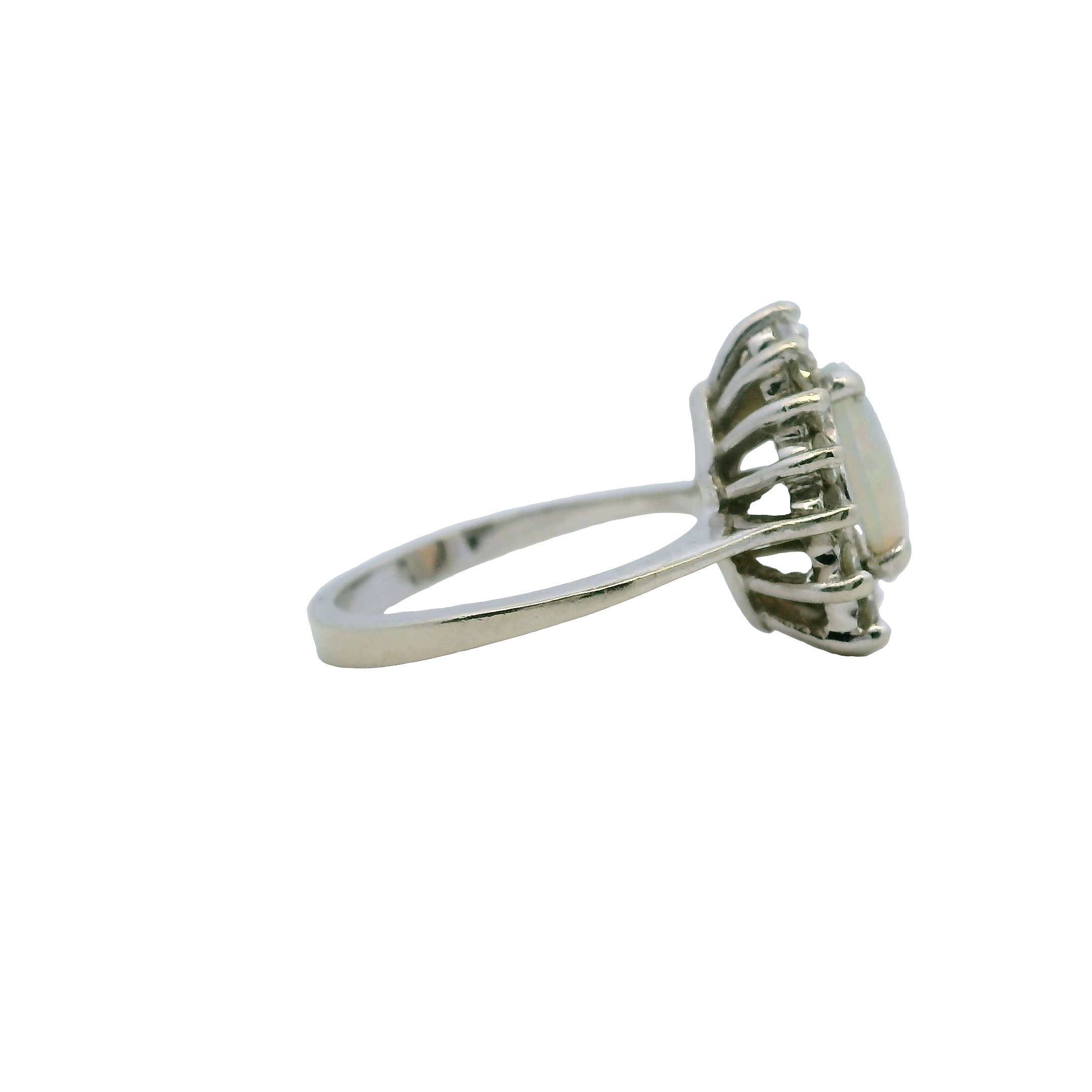 14K Gold Opal & Diamond Ring