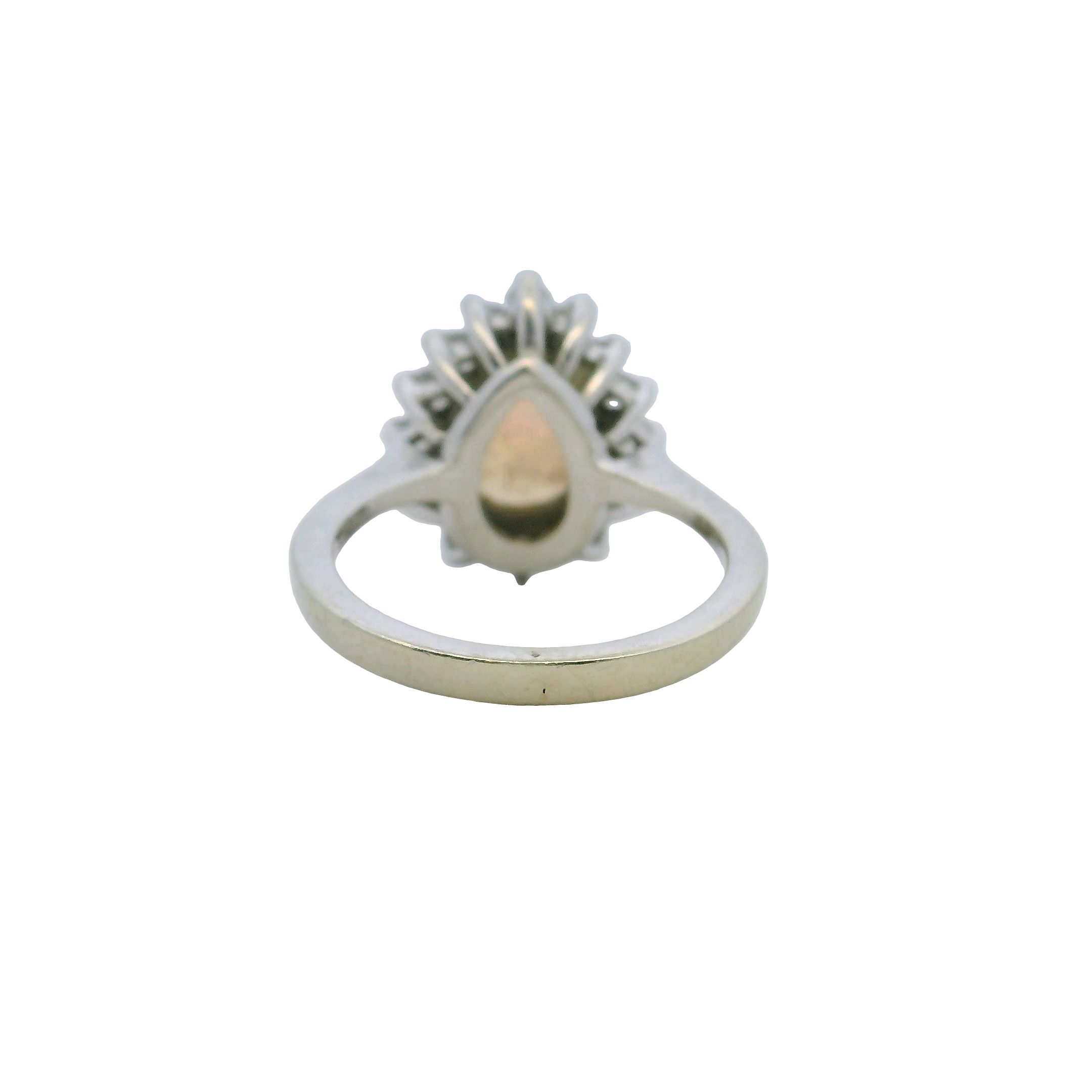 14K Gold Opal & Diamond Ring