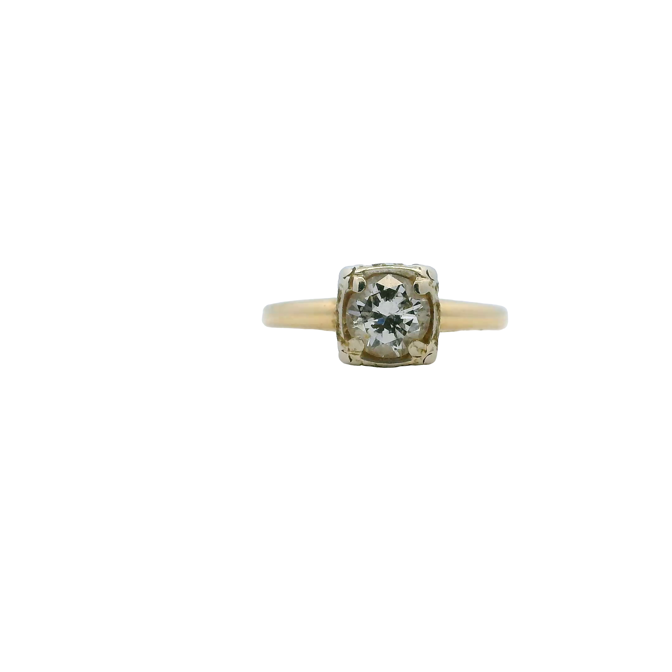 Estate 14K Gold Diamond Solitaire Ring