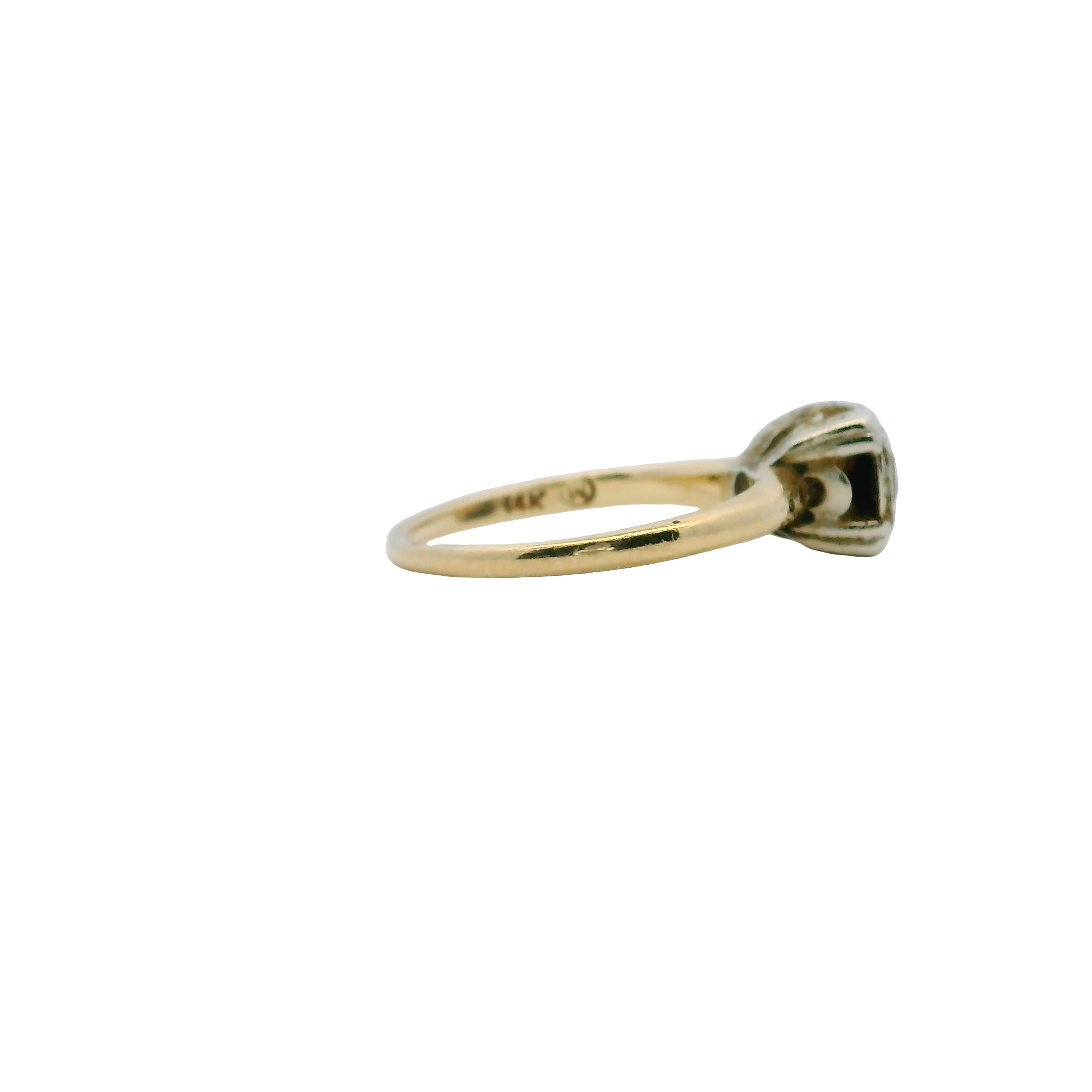 Estate 14K Gold Diamond Solitaire Ring